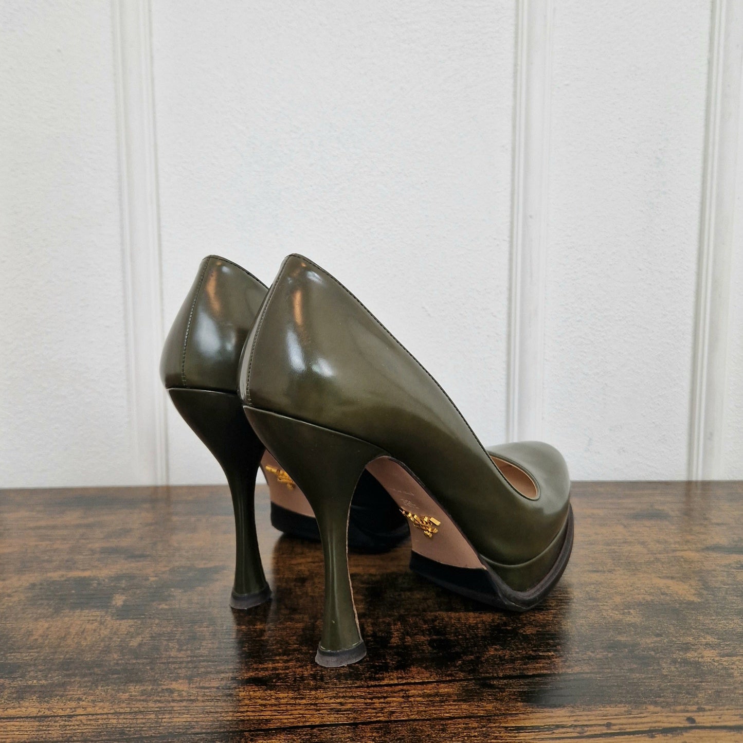 Prada | Scarpe in pelle verde