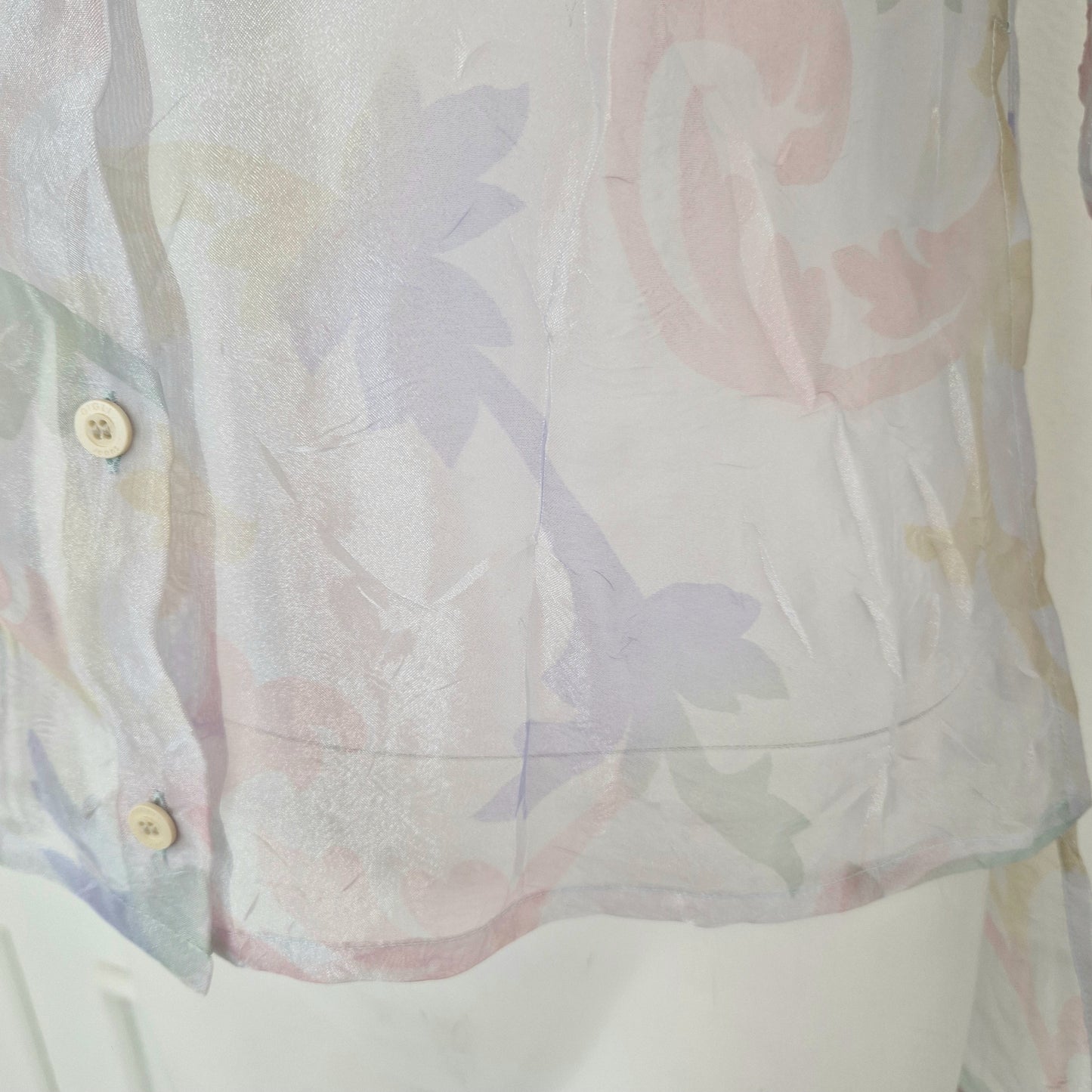 Romeo Gigli | Camicia velata con disegni pastello