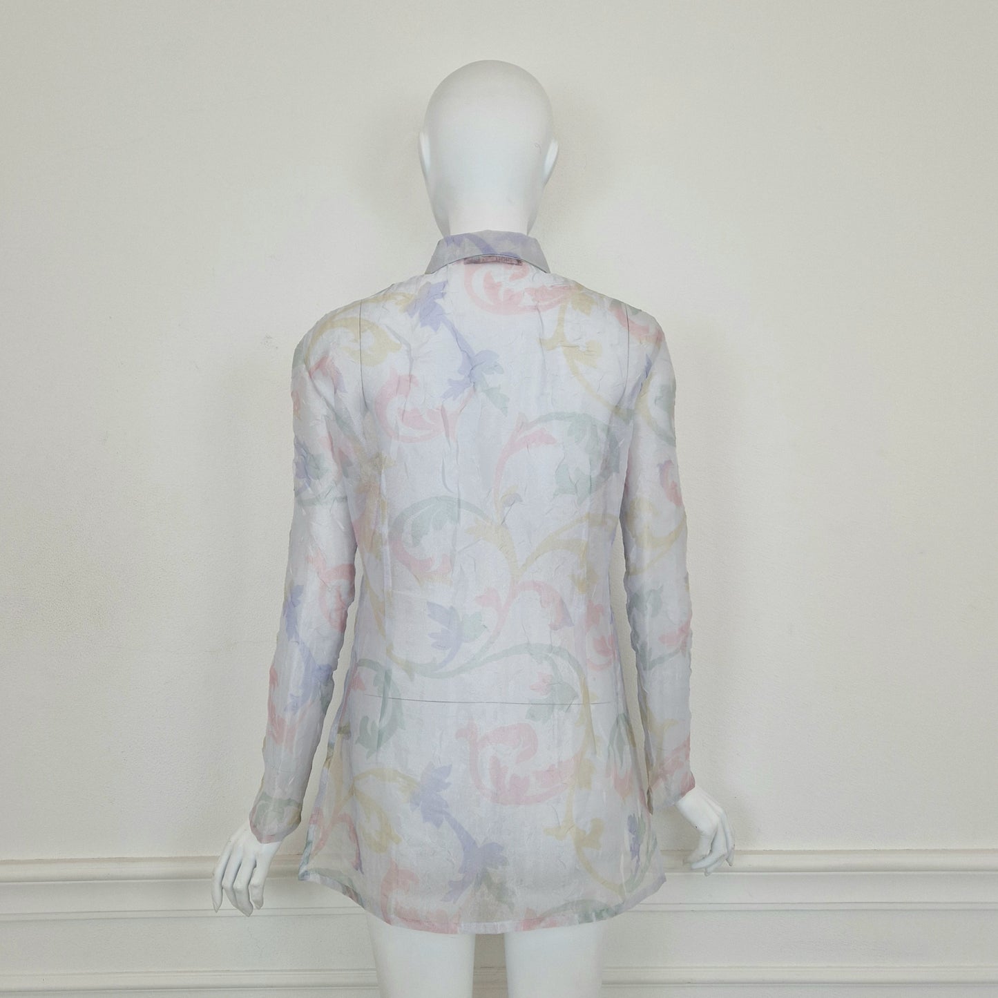 Romeo Gigli | Camicia velata con disegni pastello