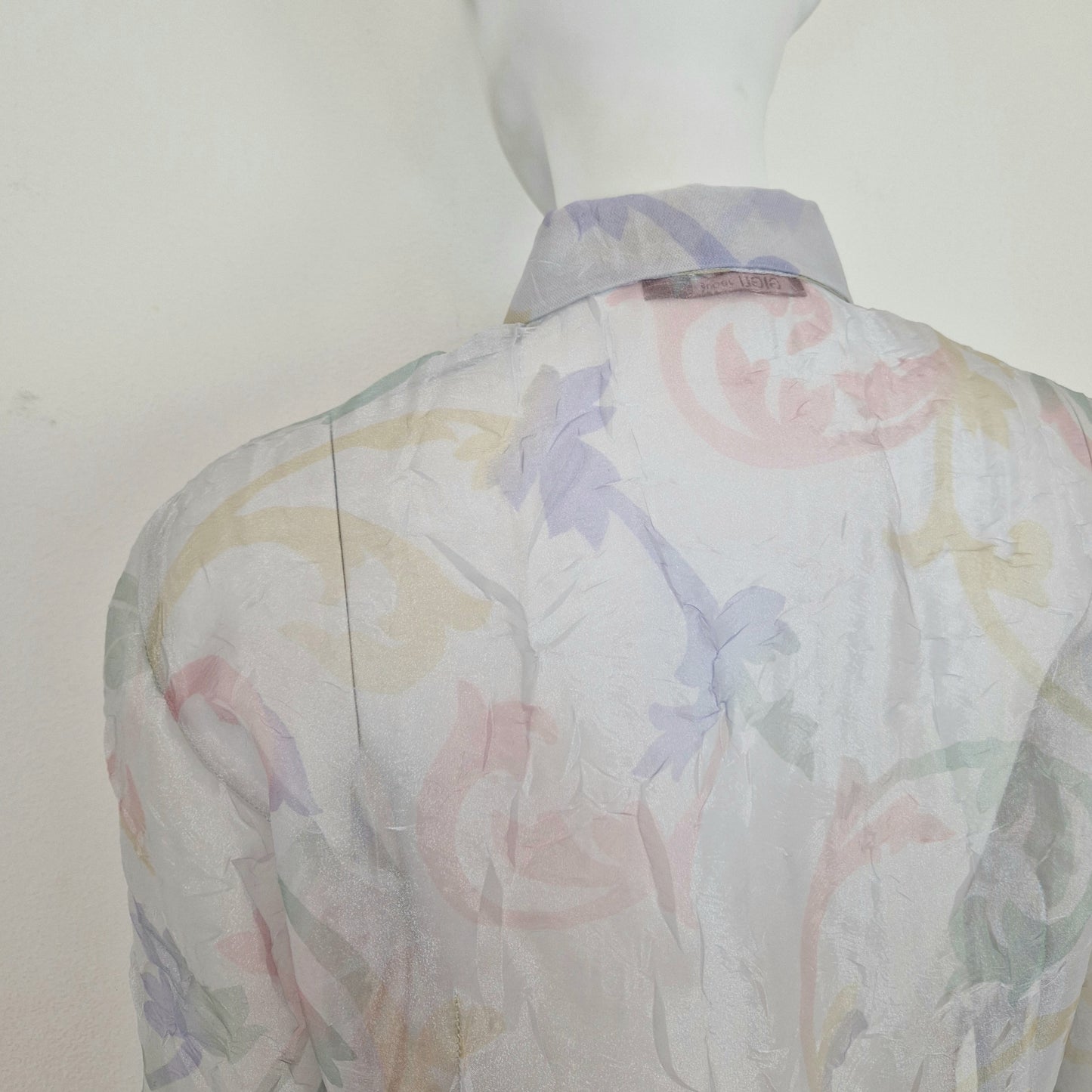 Romeo Gigli | Camicia velata con disegni pastello