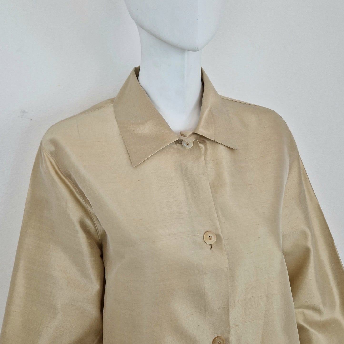Max Mara | Camicia beige pura seta