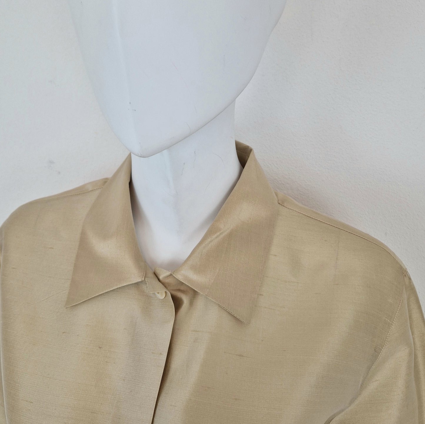 Max Mara | Camicia beige pura seta