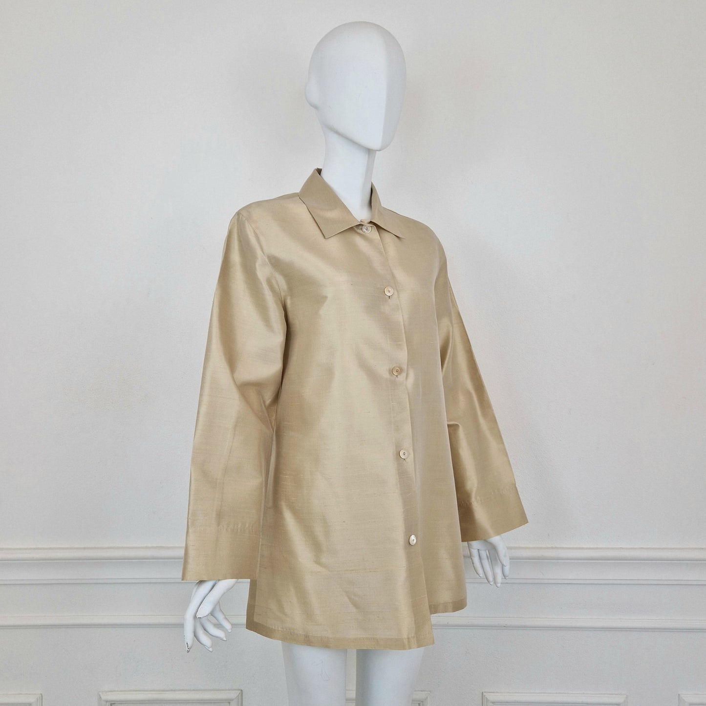 Max Mara | Camicia beige pura seta
