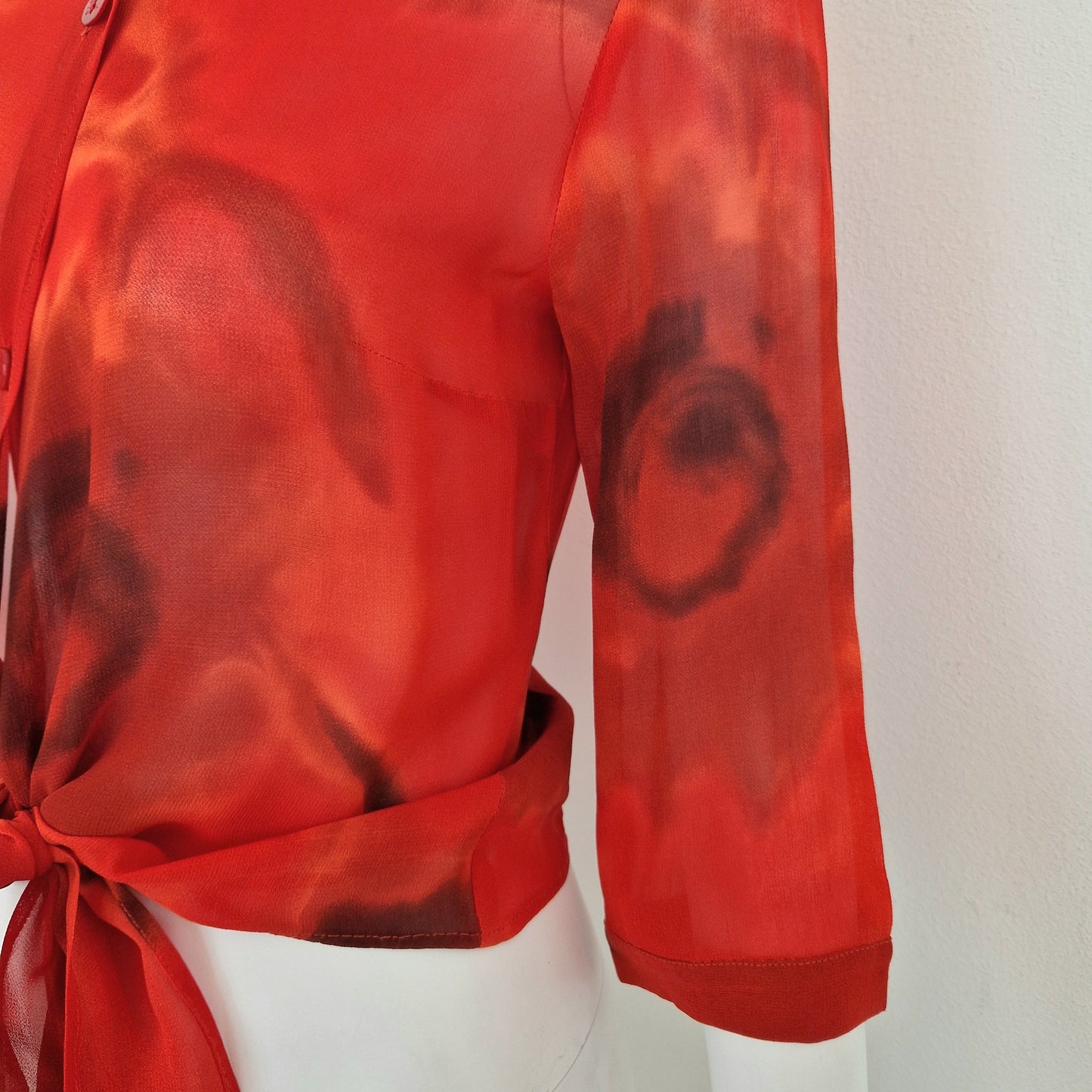 Romeo Gigli | Camicia rossa velata