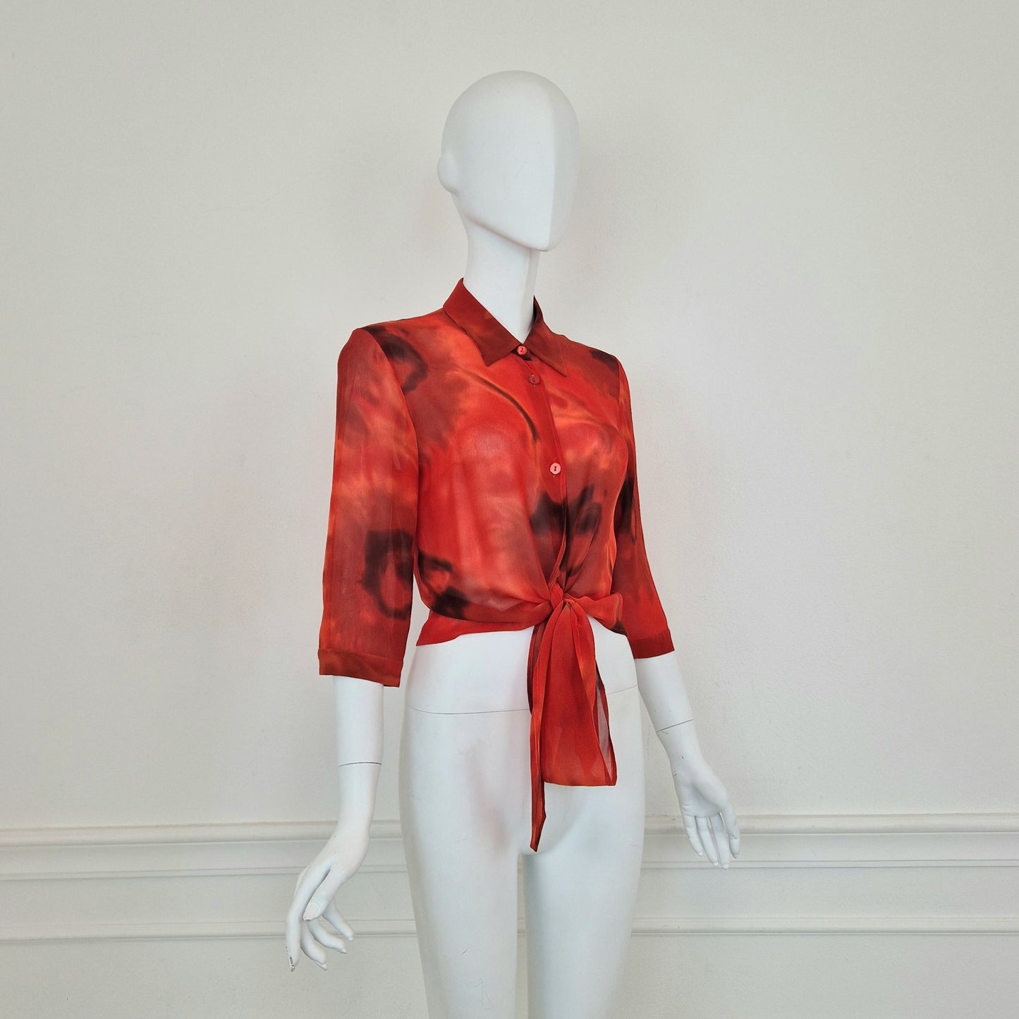 Romeo Gigli | Camicia rossa velata