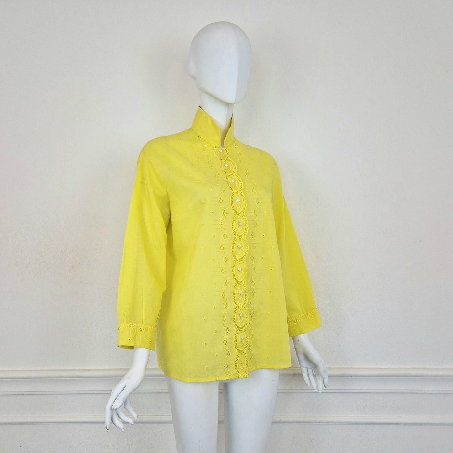 Camicia vintage giallo acceso