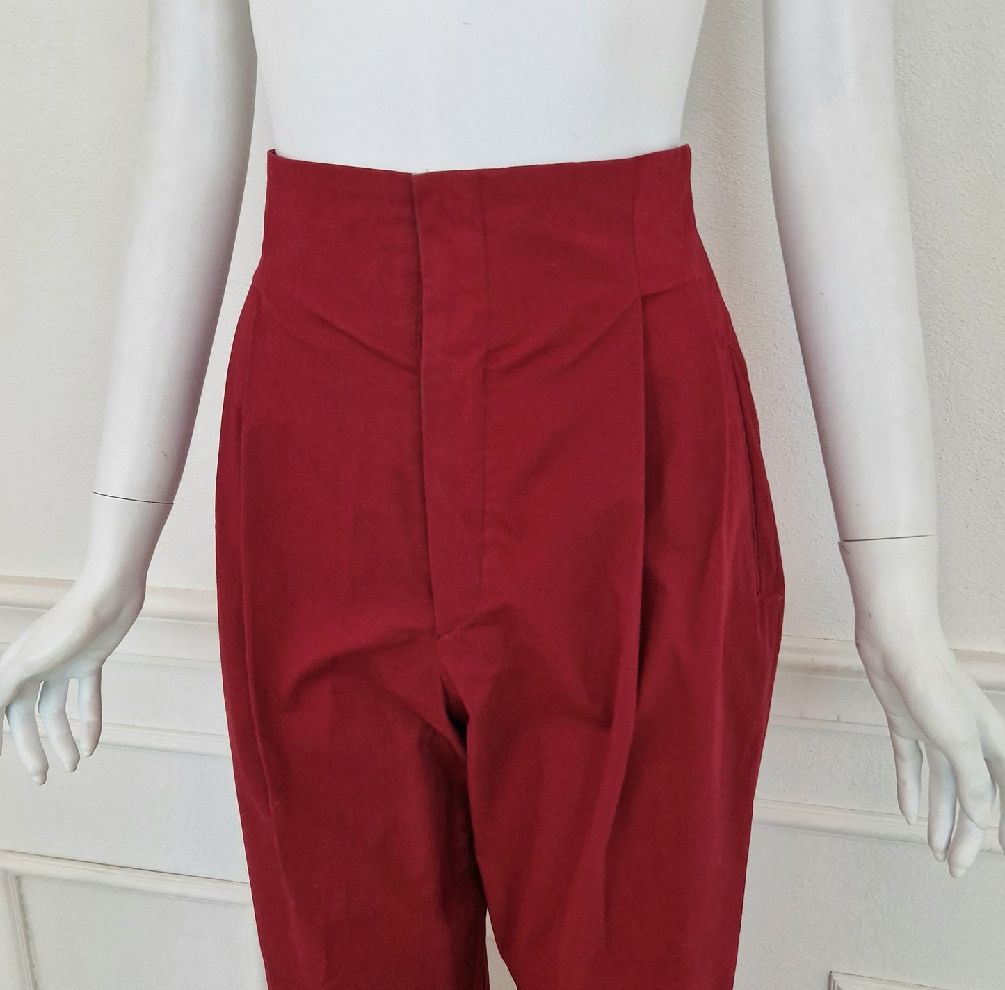 Romeo Gigli | Pantaloni cotone ciliegia 1989