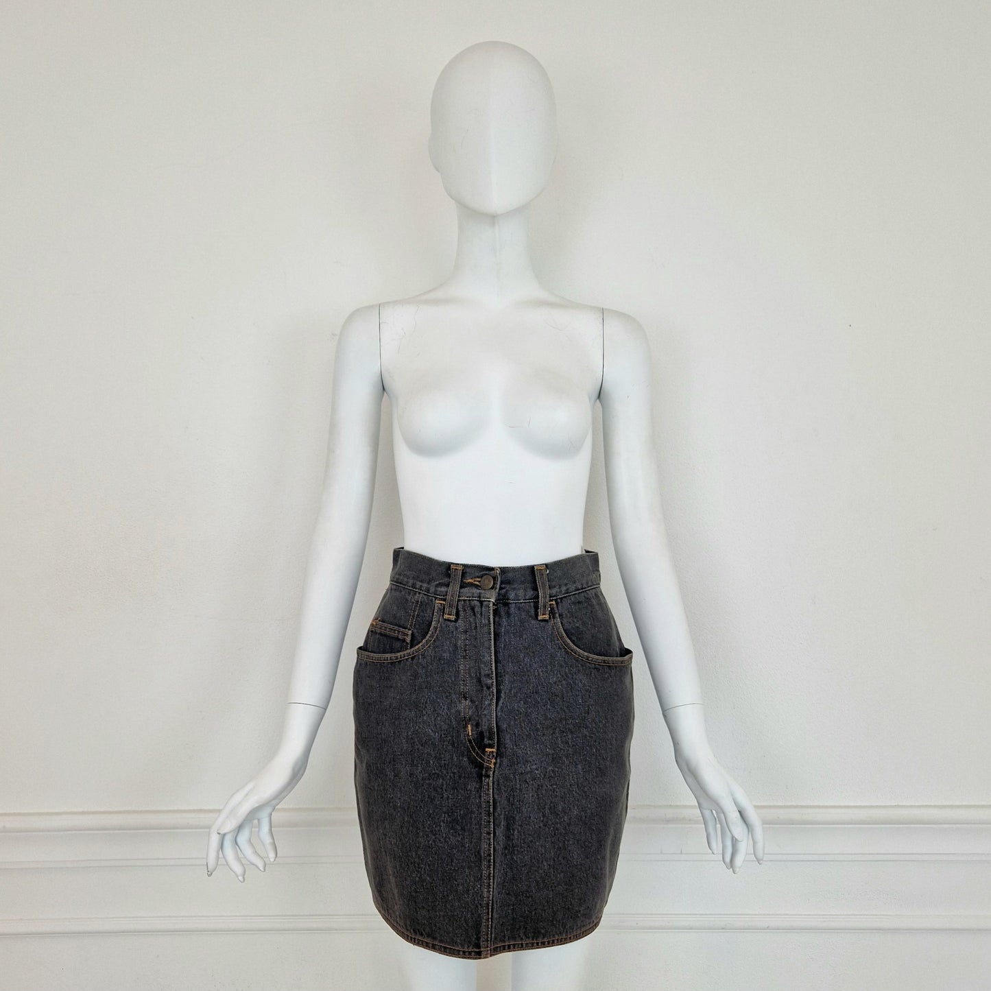 Moschino | Gonna corta denim grigio