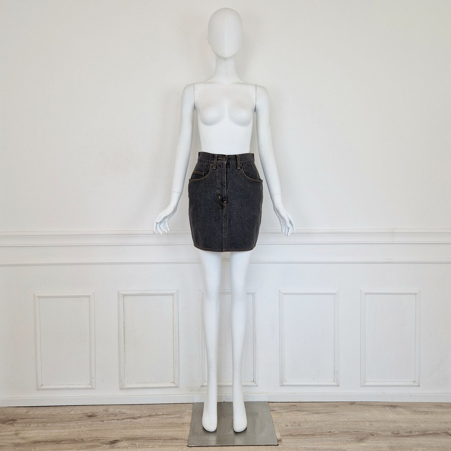 Moschino | Gonna corta denim grigio