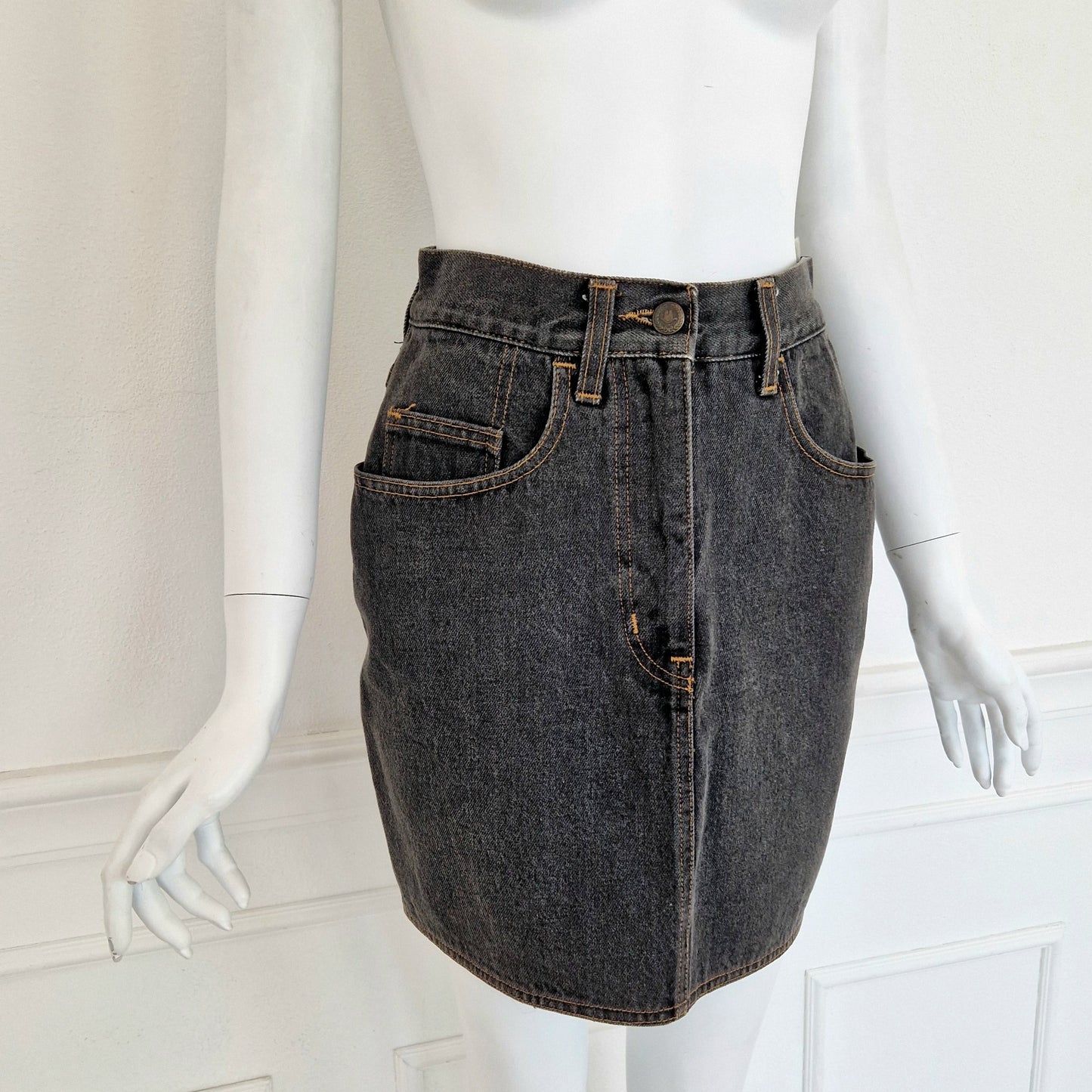 Moschino | Gonna corta denim grigio