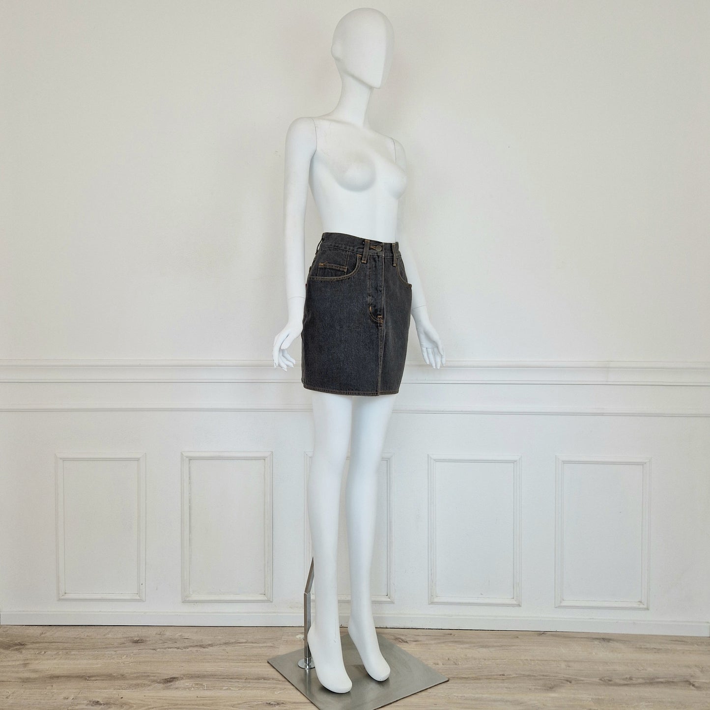 Moschino | Gonna corta denim grigio