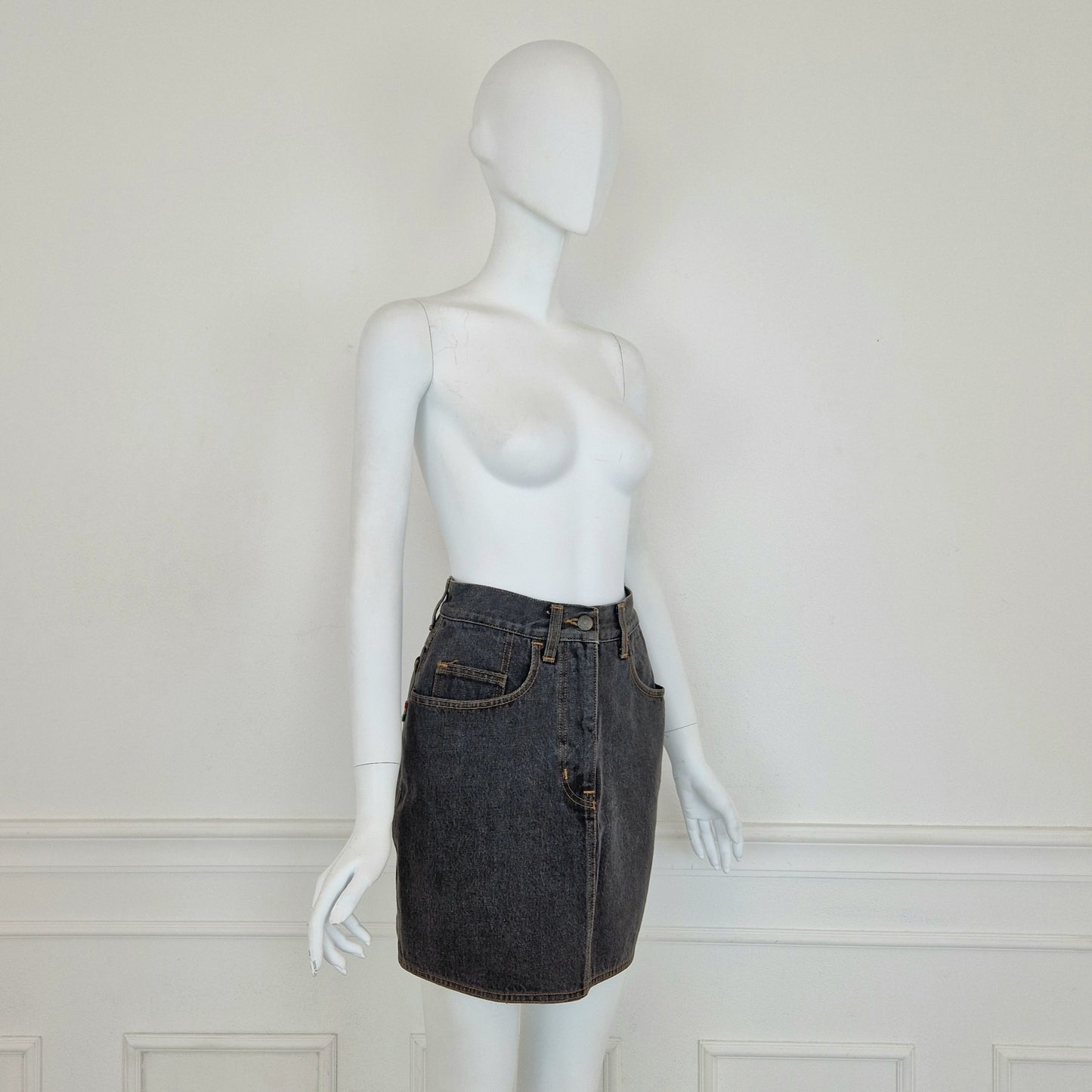 Moschino | Gonna corta denim grigio