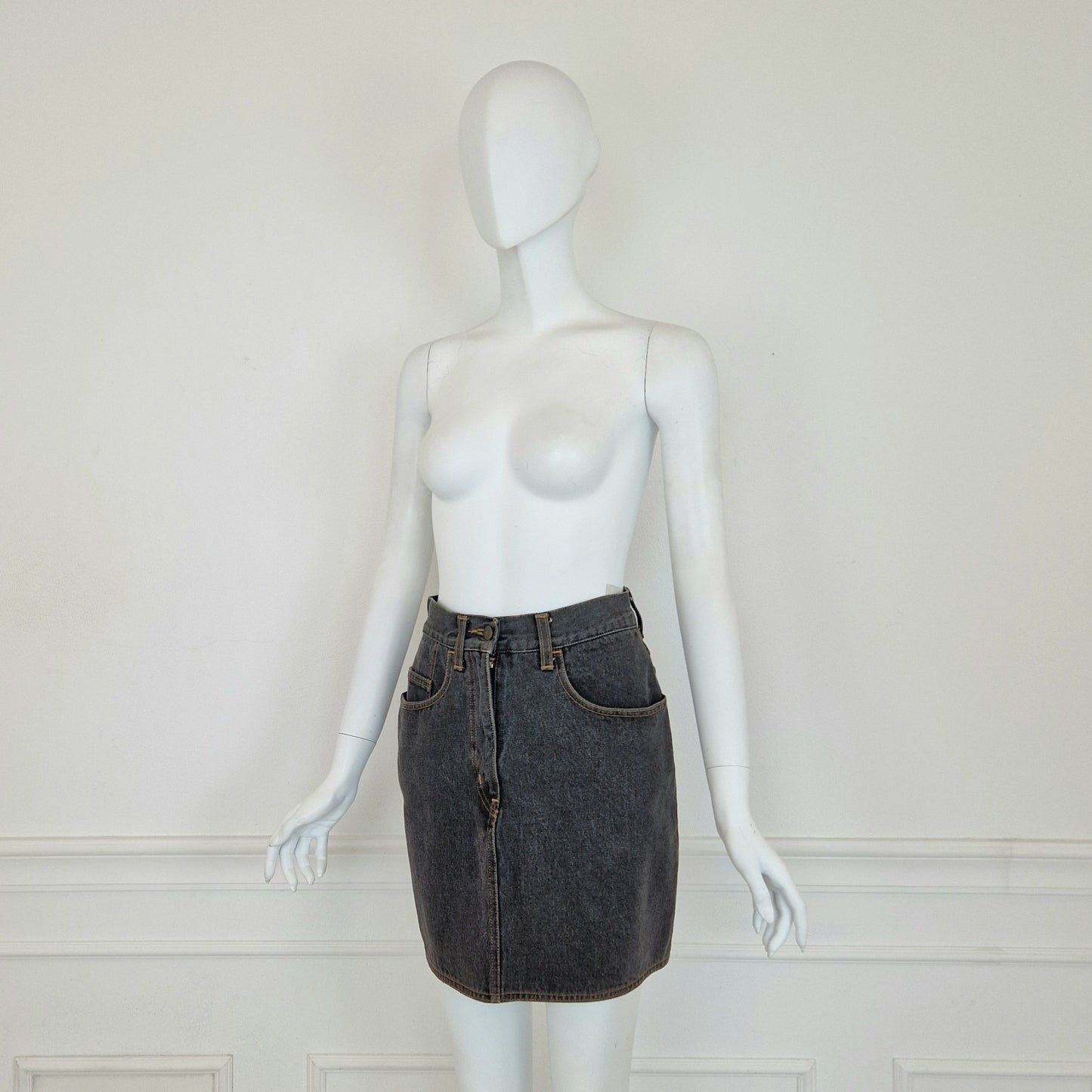 Moschino | Gonna corta denim grigio