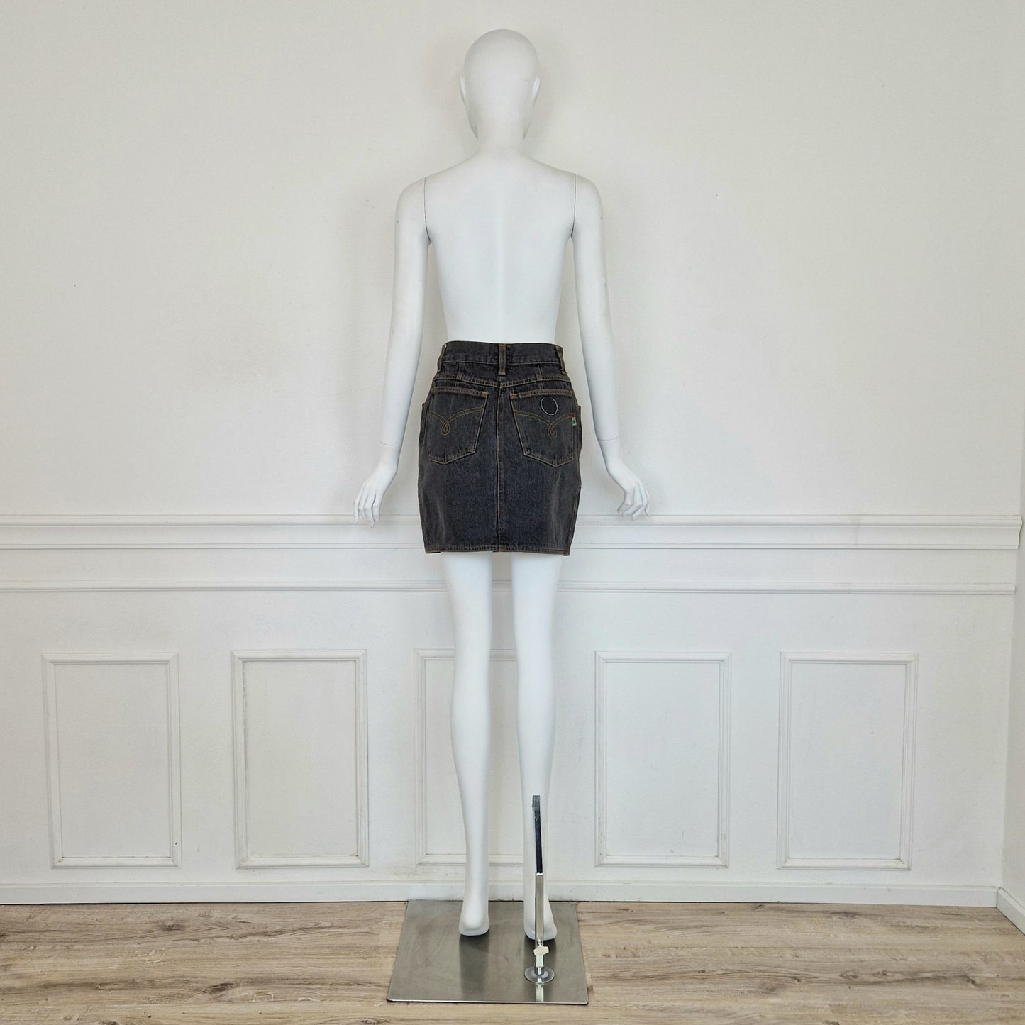 Moschino | Gonna corta denim grigio