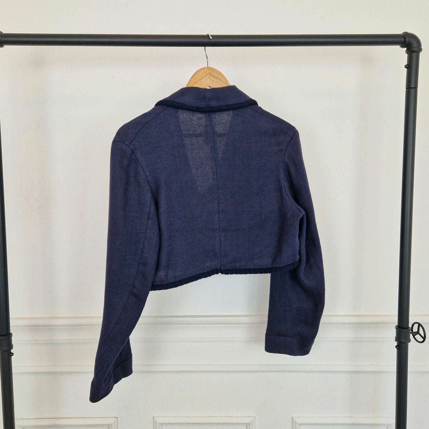 Romeo Gigli | Giacca corta lino blu