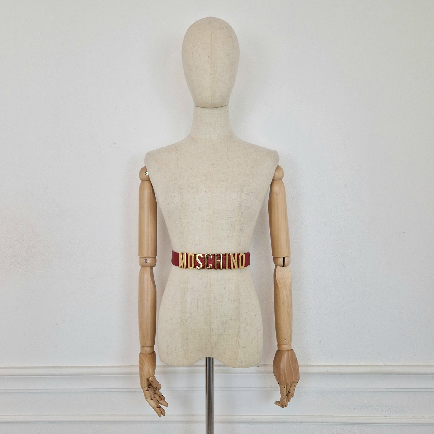 Moschino | Cintura in pelle rossa