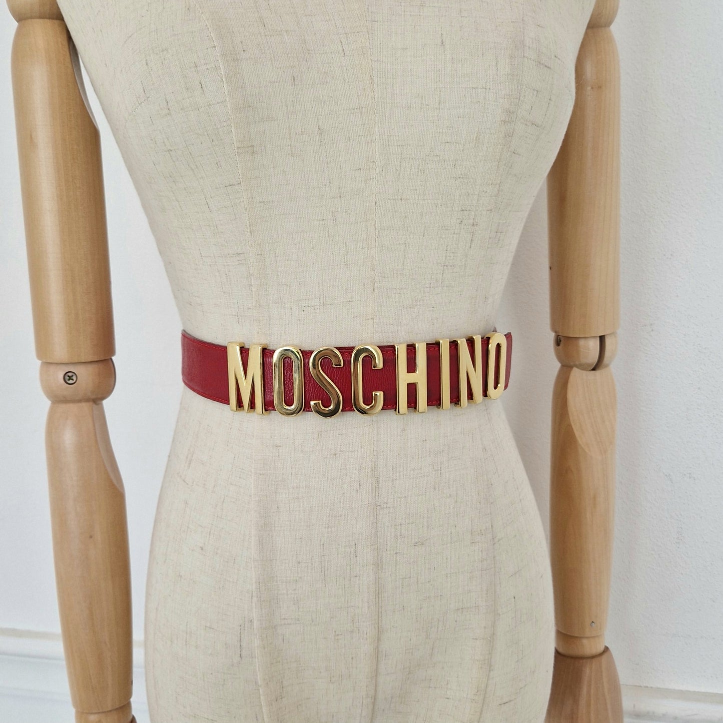 Moschino | Cintura in pelle rossa