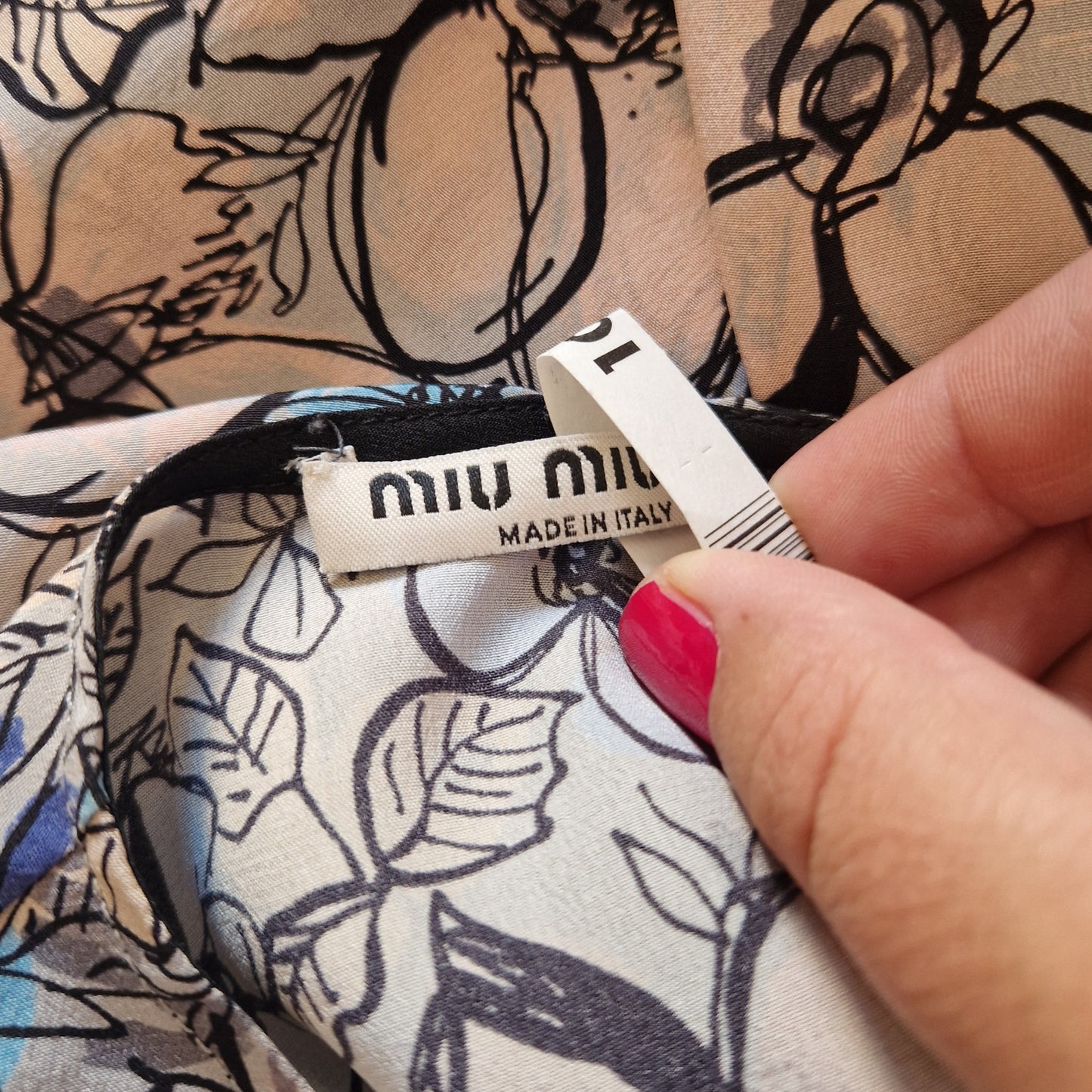 Miu Miu | T shirt seta fiorata