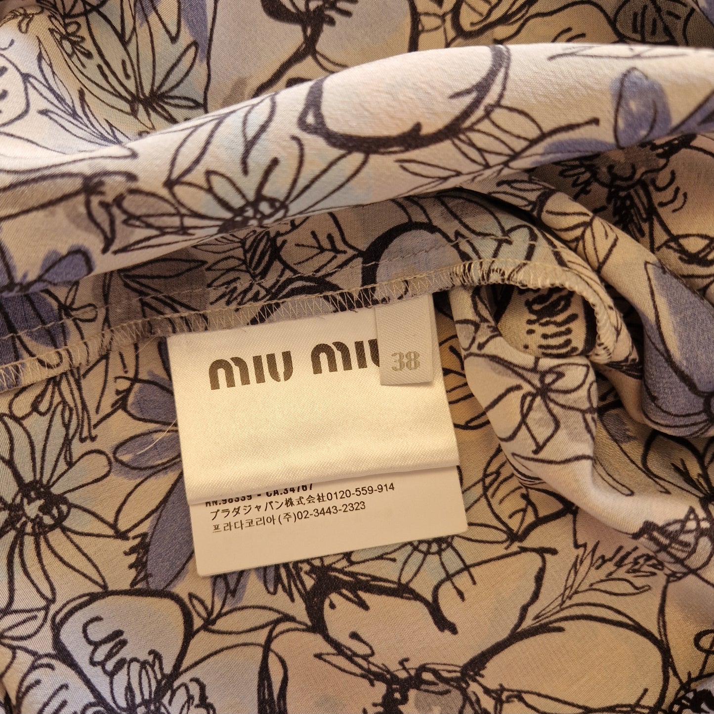 Miu Miu | T shirt seta fiorata