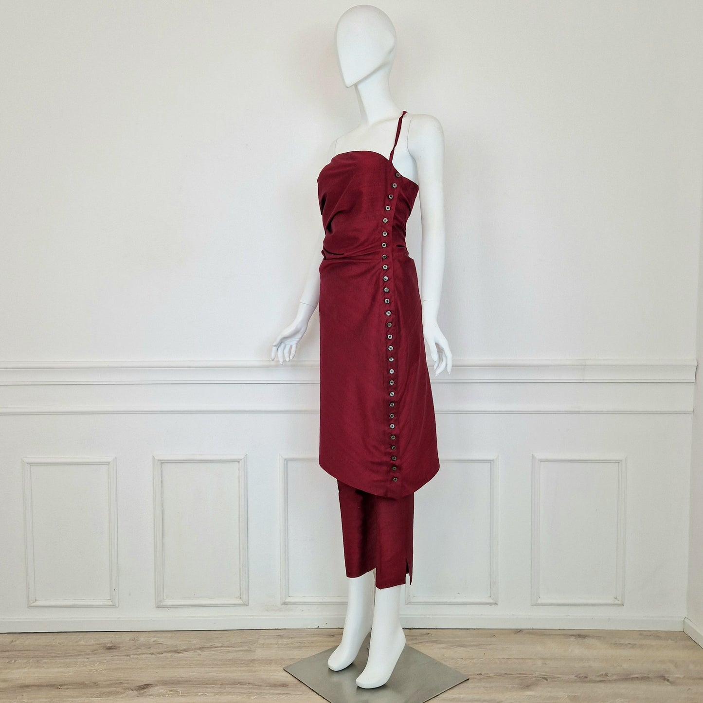 Romeo Gigli | Completo in seta rosso