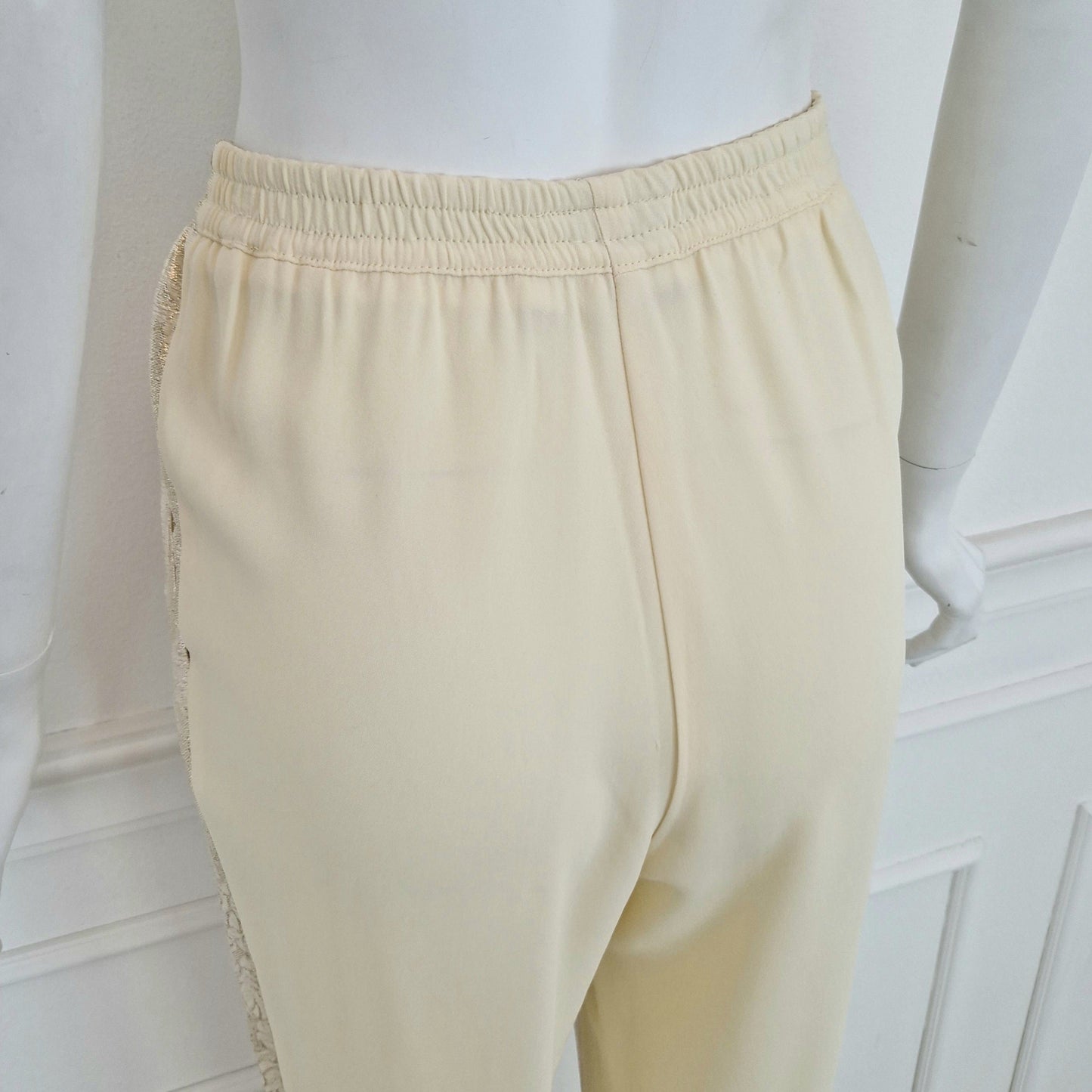 Stella McCartney | Pantaloni oro e crema