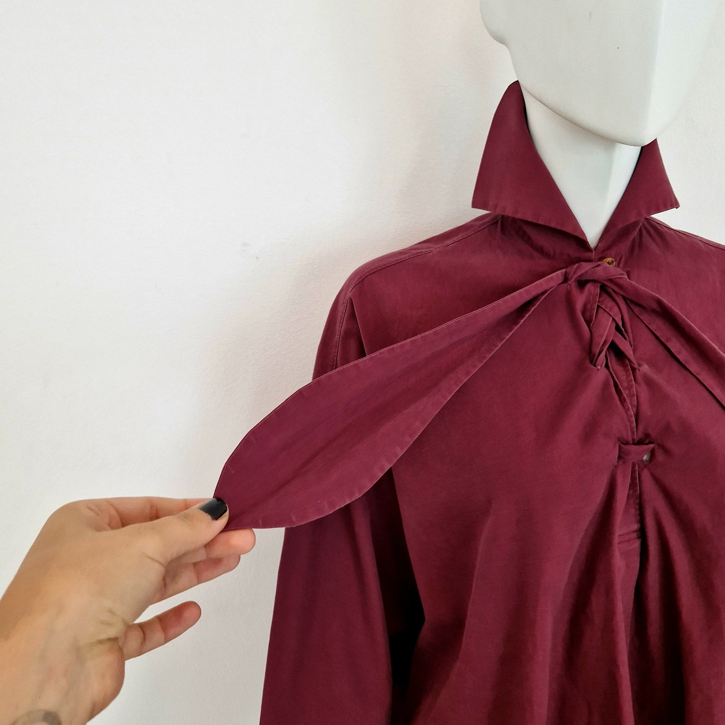 Romeo Gigli | Camicia vintage bordeaux oversize