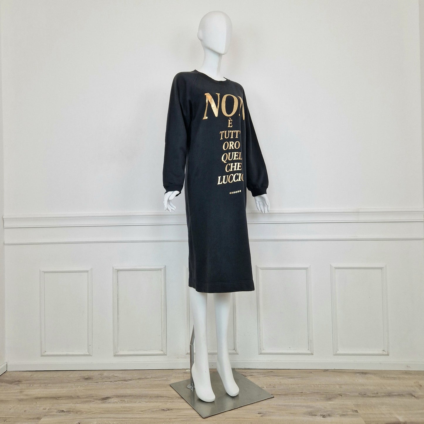 Moschino | Abito in felpa "Non è tutt'oro quel che luccica"