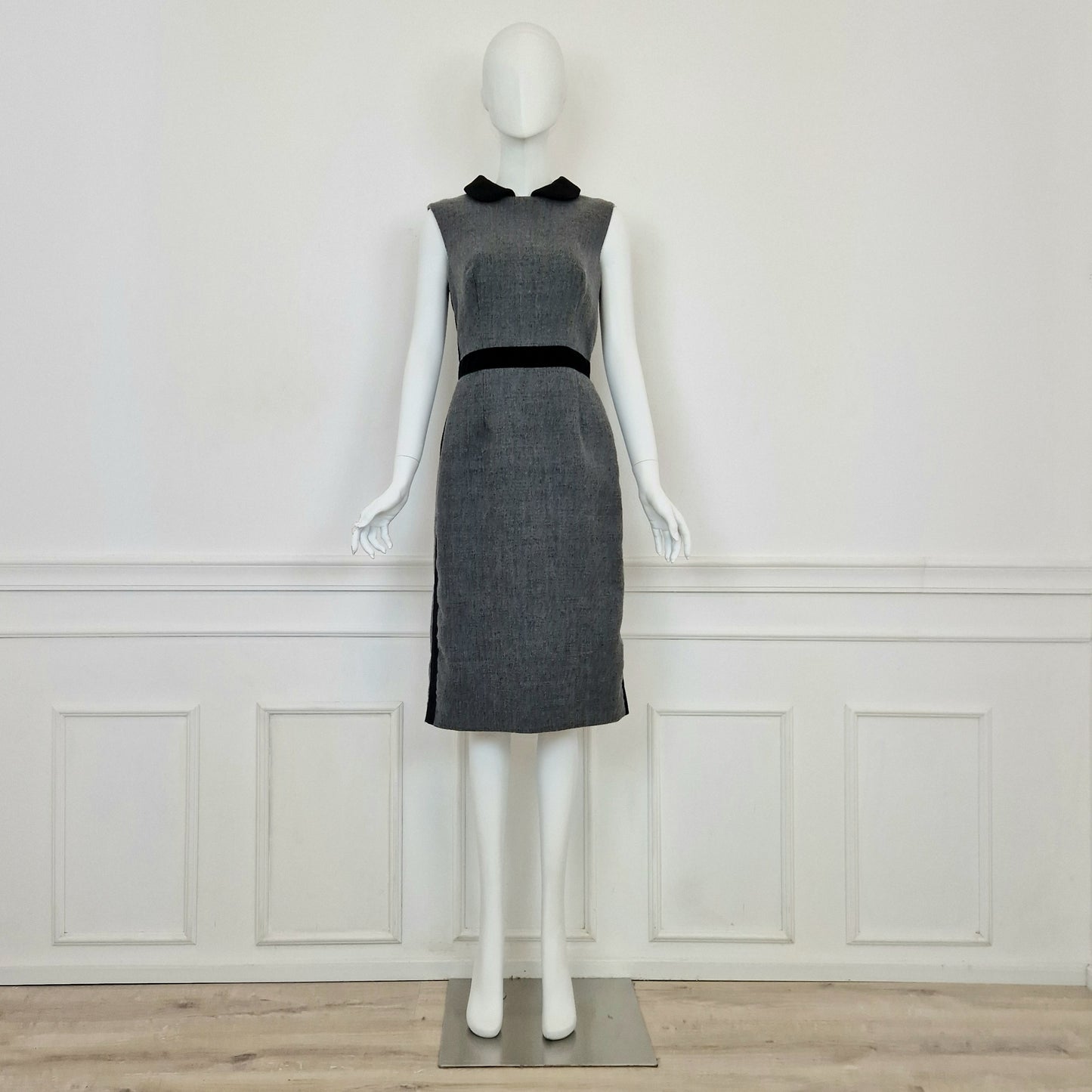 Prada | Abito in lana con inserti neri