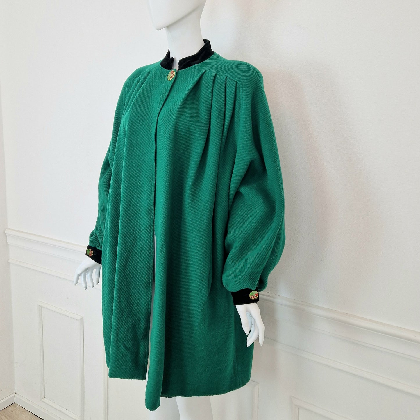 Valentino | Cappotto verde manica ampia