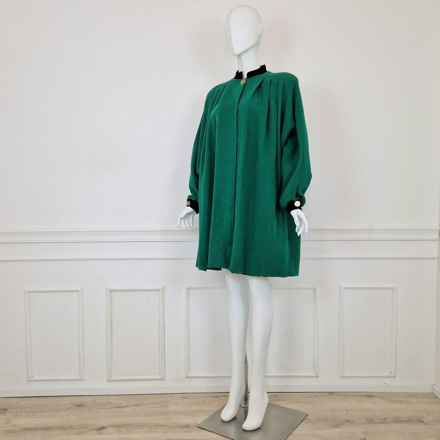 Valentino | Cappotto verde manica ampia