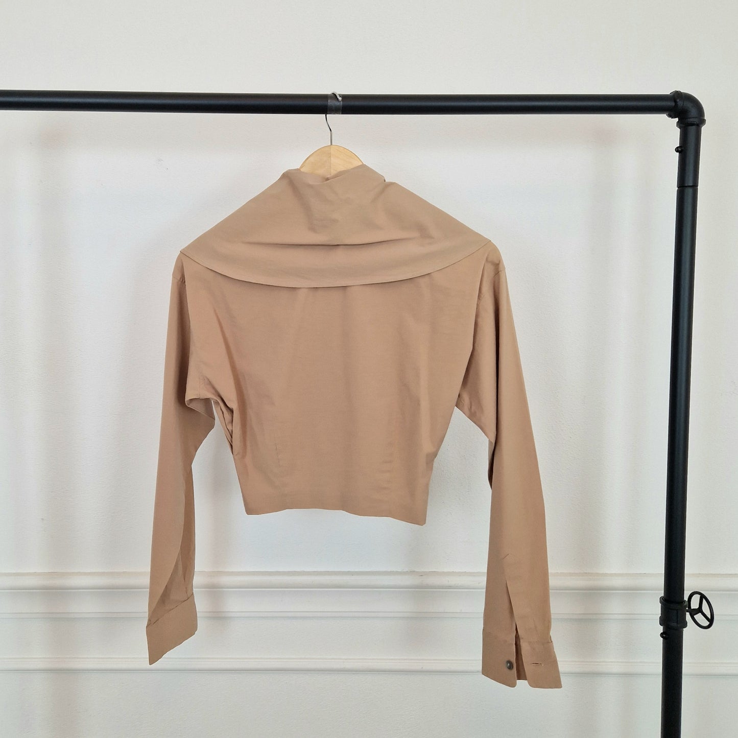 Romeo Gigli | Camicia rosa cipria maxi collo