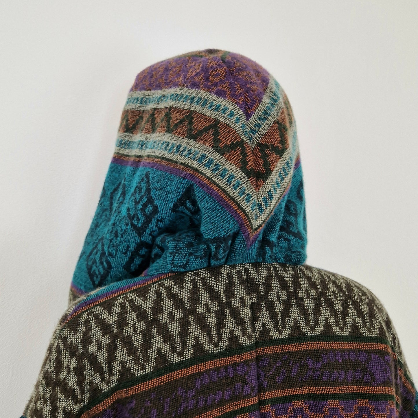 Stella Jean | Giaccone aztec print viola-petrolio