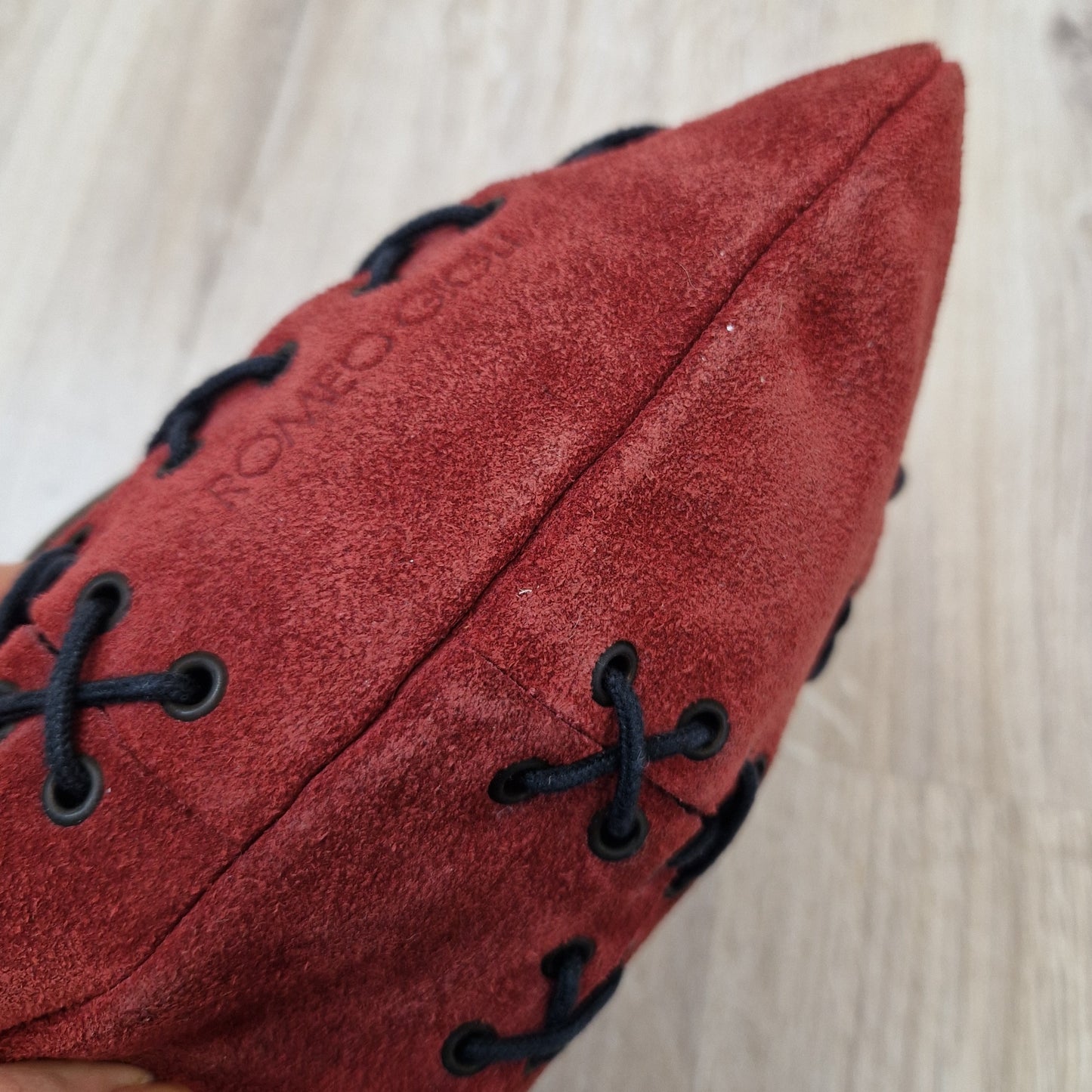 Romeo Gigli | Borsa a mano camoscio rosso scuro