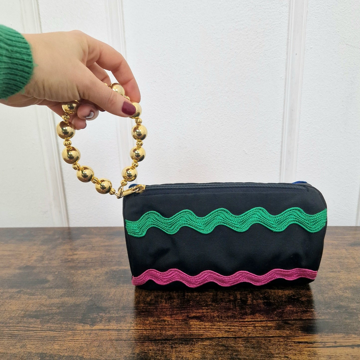 Moschino | Pochette vintage zig zag multicolor
