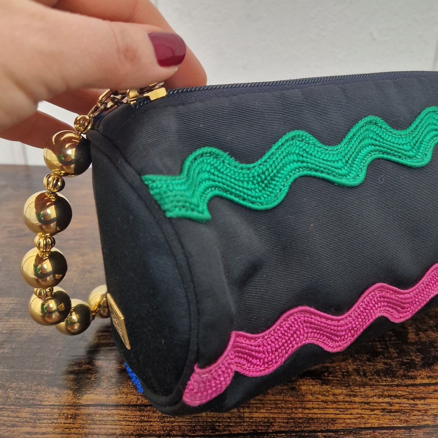 Moschino | Pochette vintage zig zag multicolor