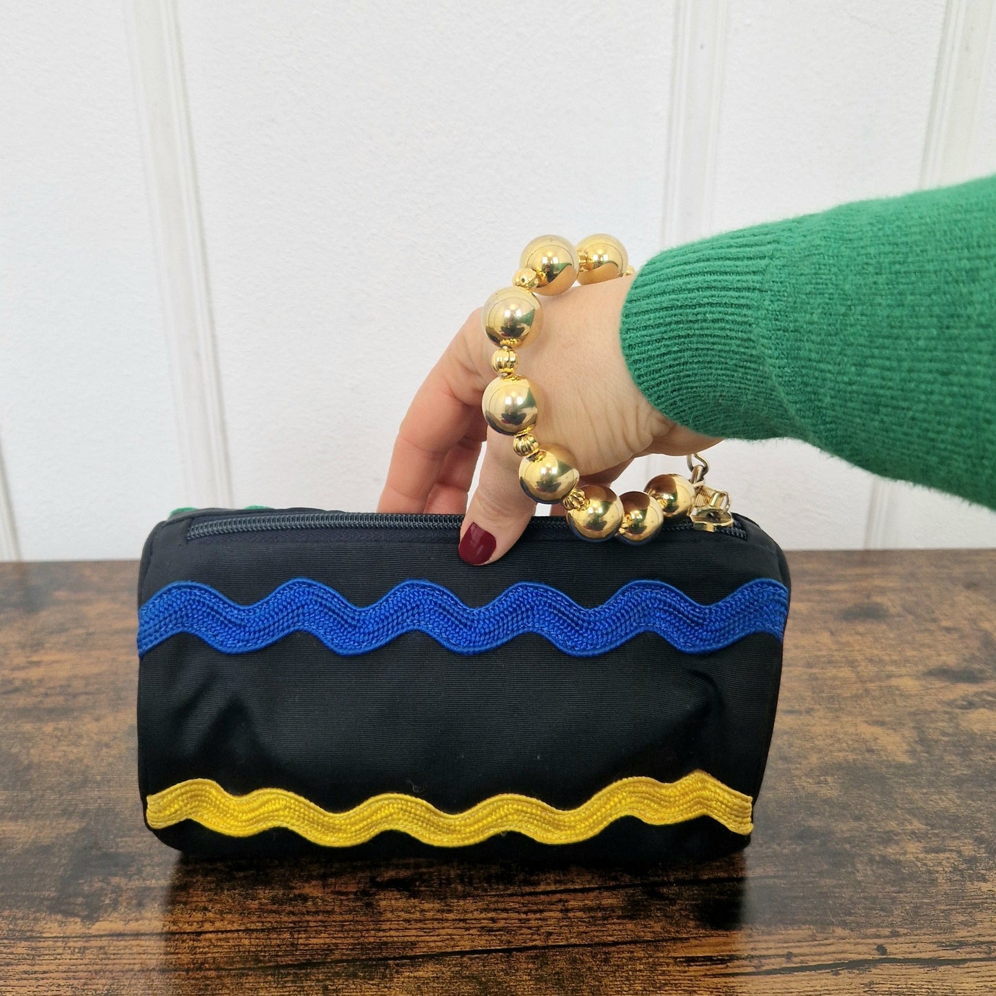 Moschino | Pochette vintage zig zag multicolor