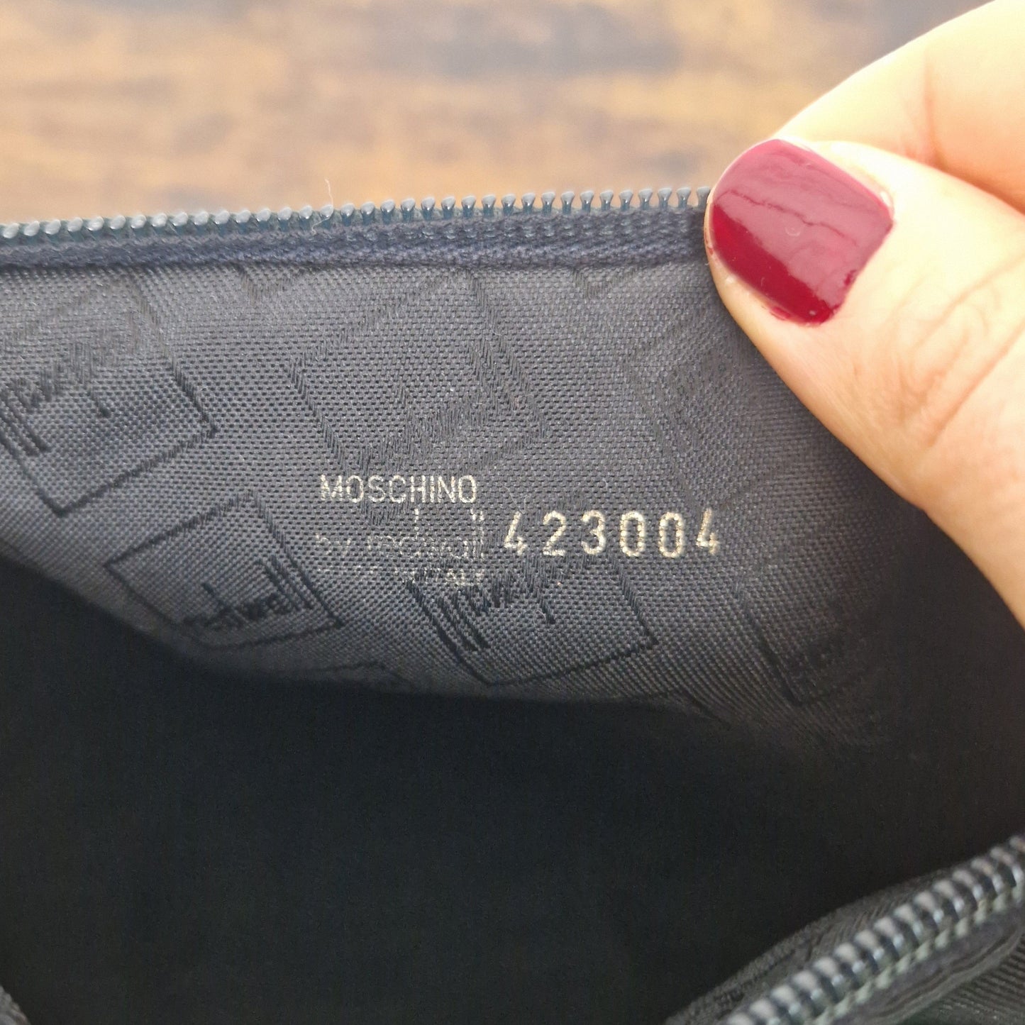 Moschino | Pochette vintage zig zag multicolor