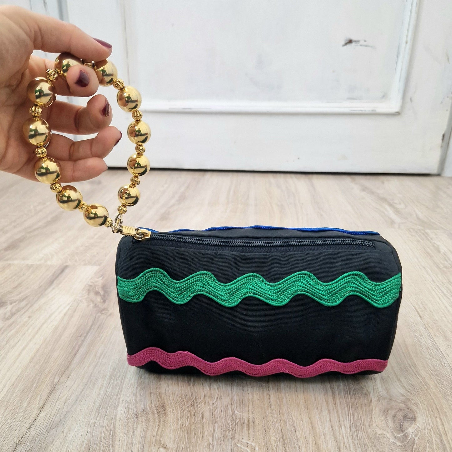 Moschino | Pochette vintage zig zag multicolor