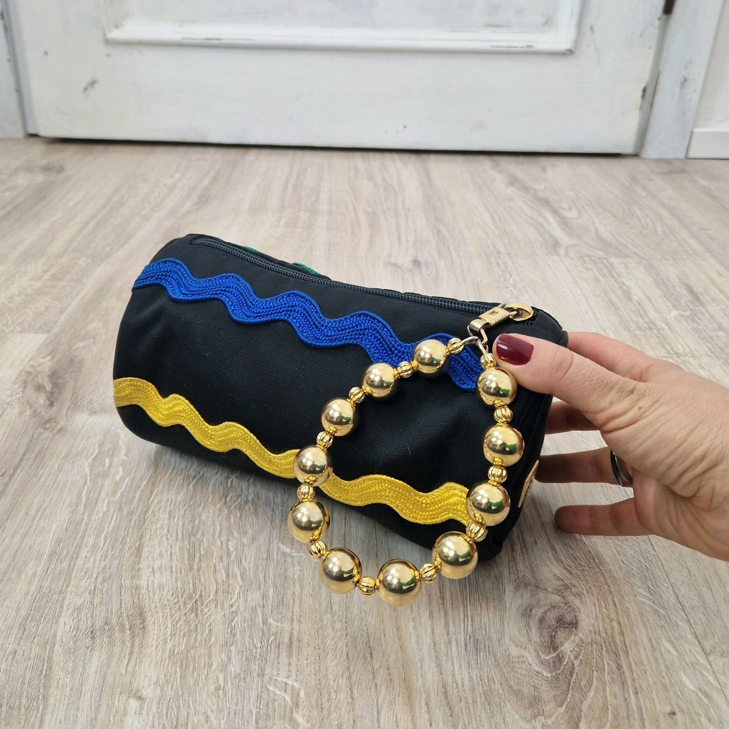 Moschino | Pochette vintage zig zag multicolor