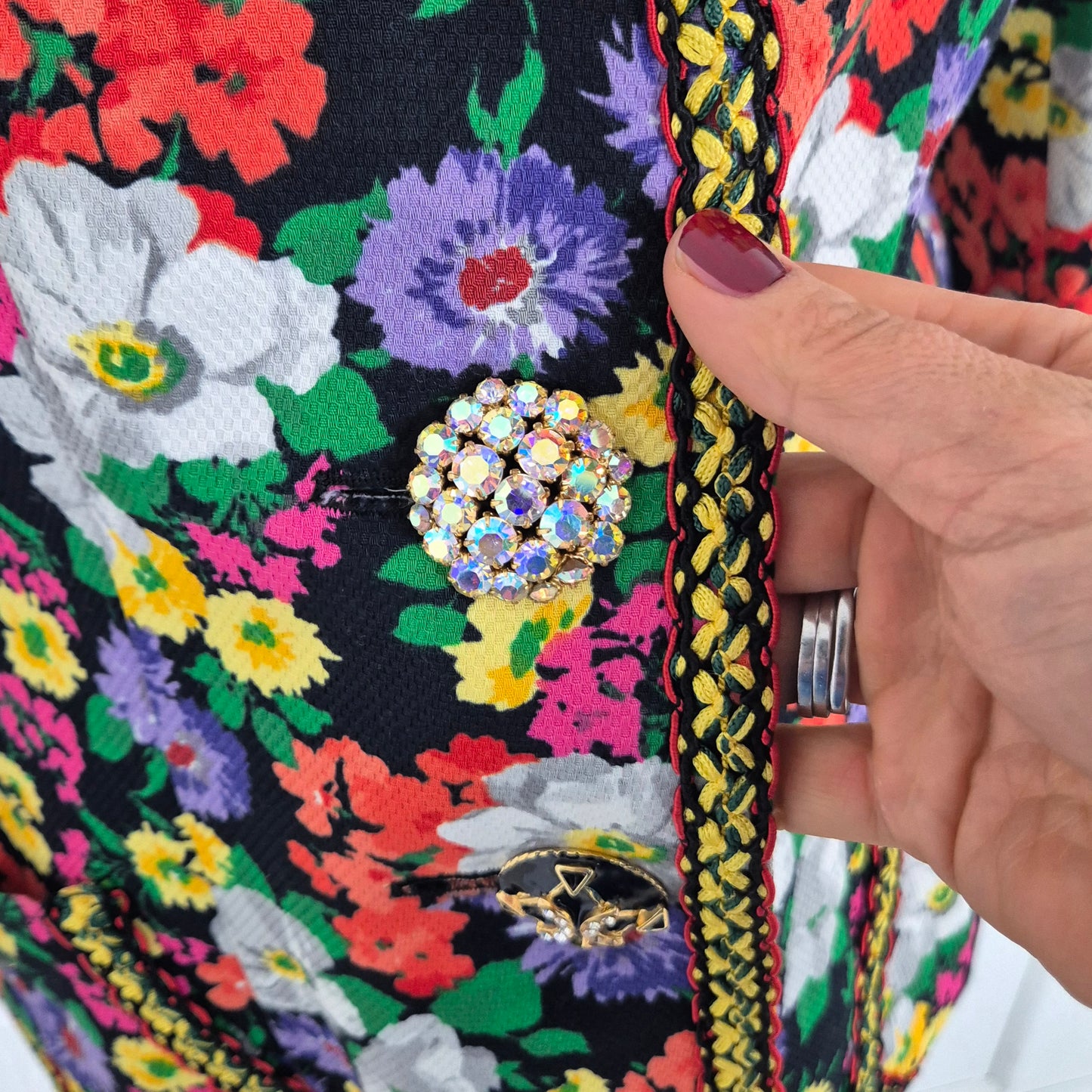 Moschino Couture | Blazer a fiori in cotone