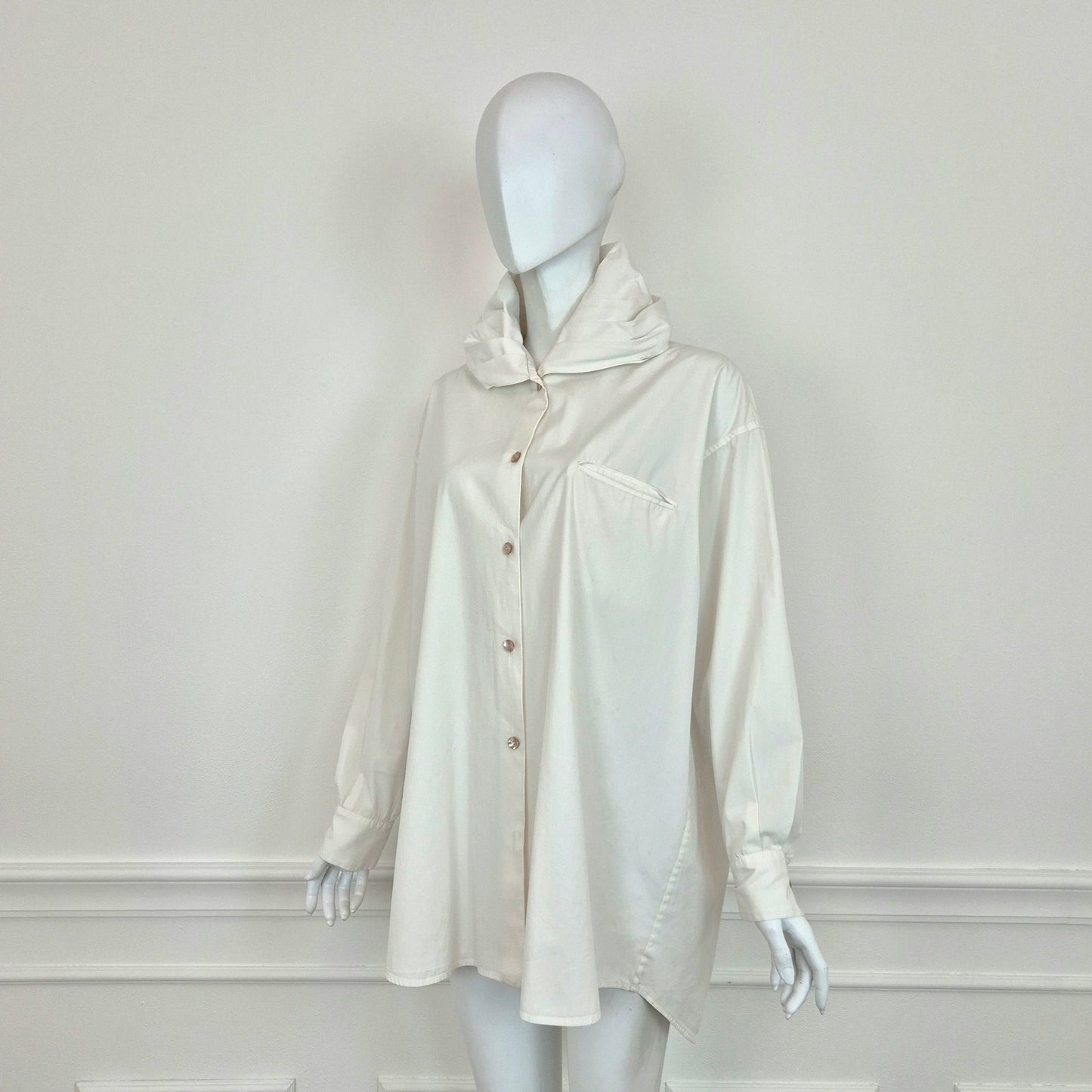 Romeo Gigli | Camicia bianca oversize collo alto