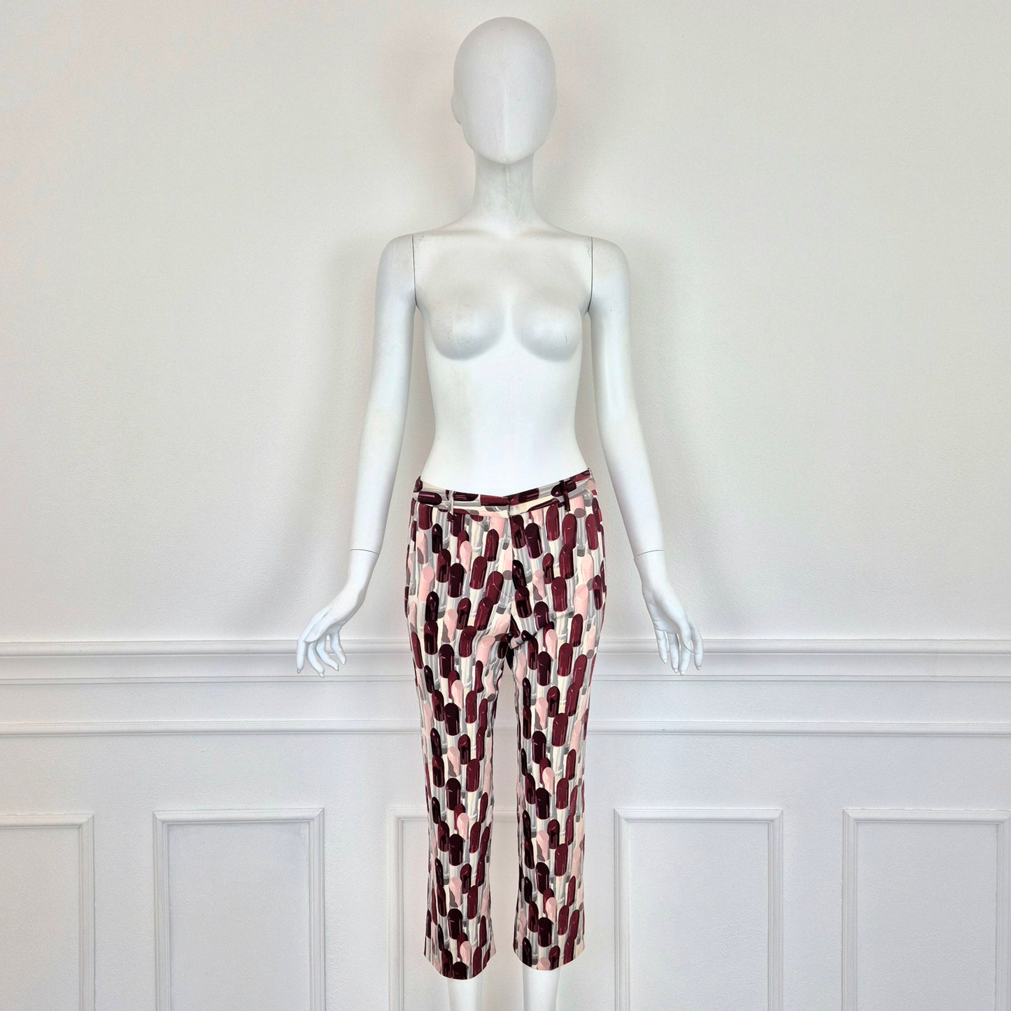Prada | Pantaloni SS 2000 lipstick print