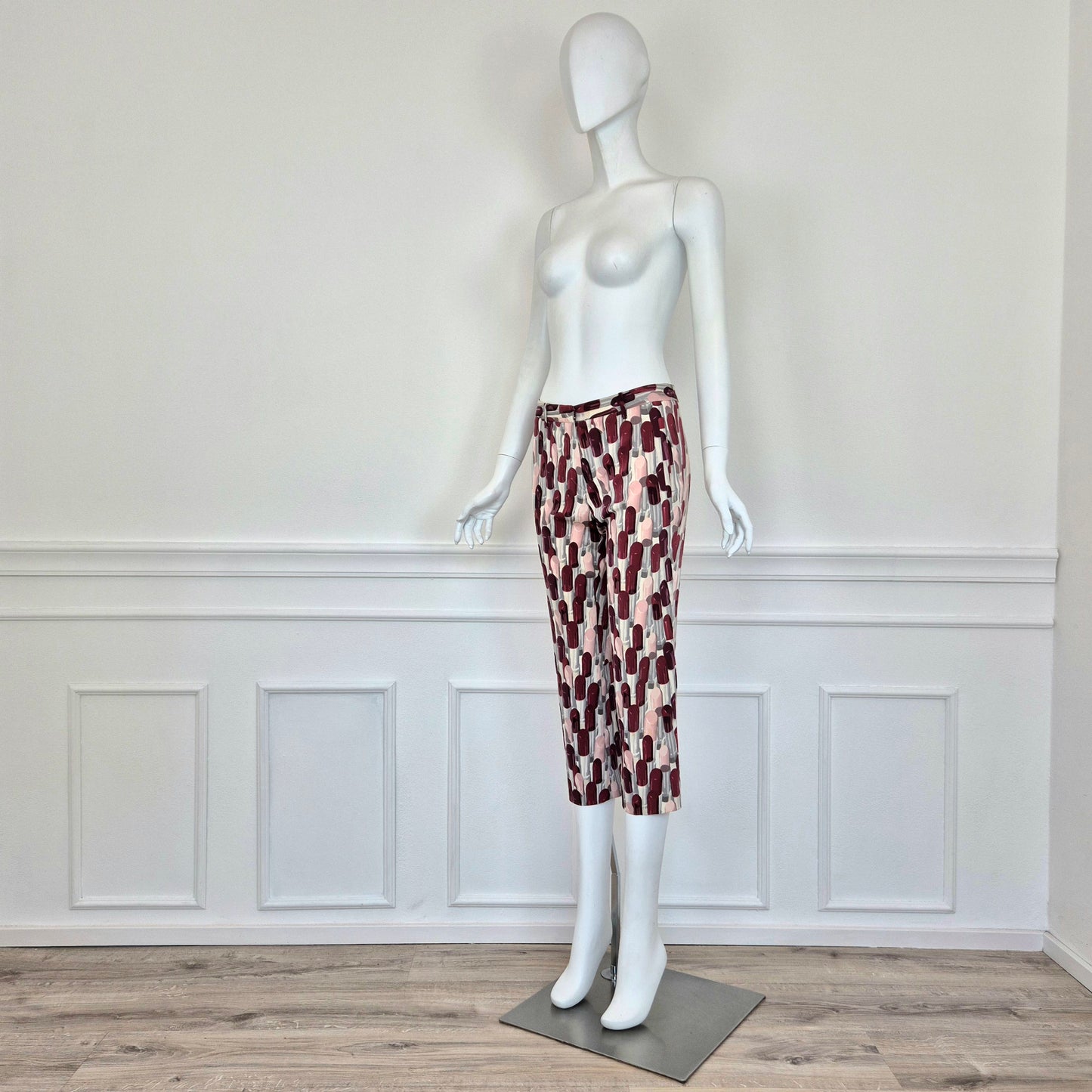 Prada | Pantaloni SS 2000 lipstick print