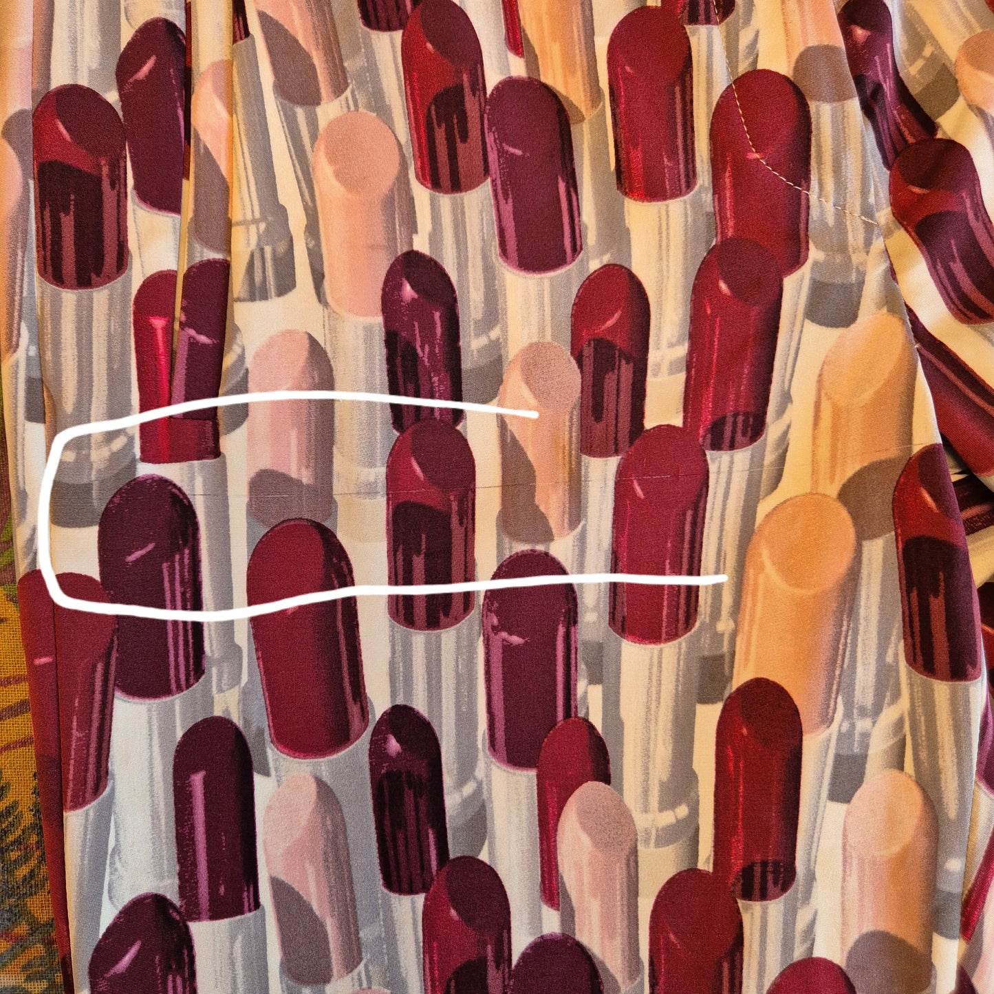 Prada | Pantaloni SS 2000 lipstick print