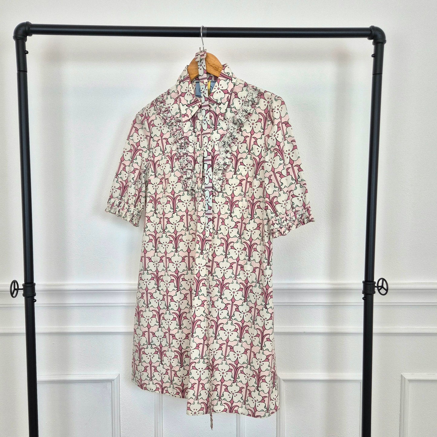 Prada | Abito con disegni rosa chiaro
