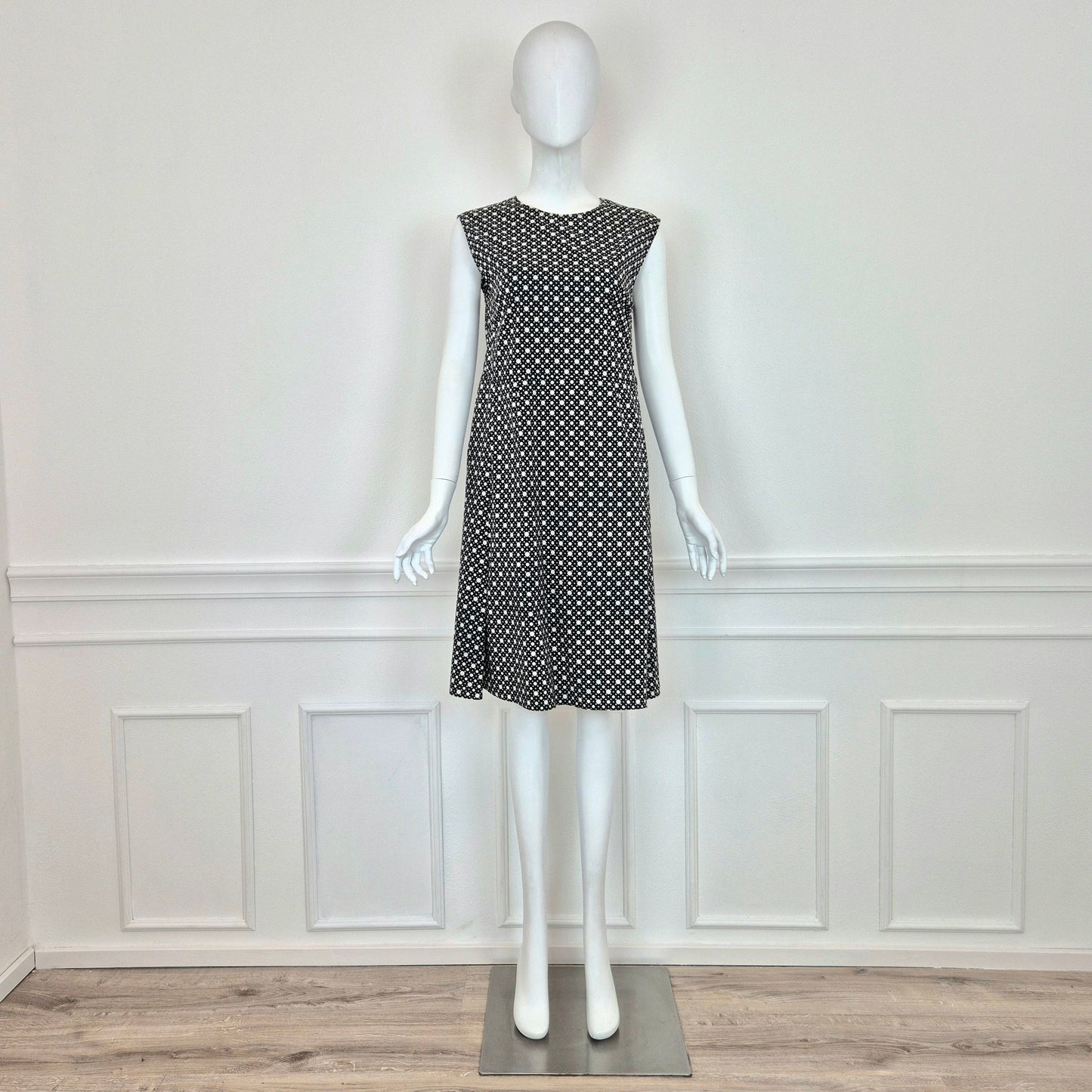 Marni | Abito in cotone pois bianco e nero
