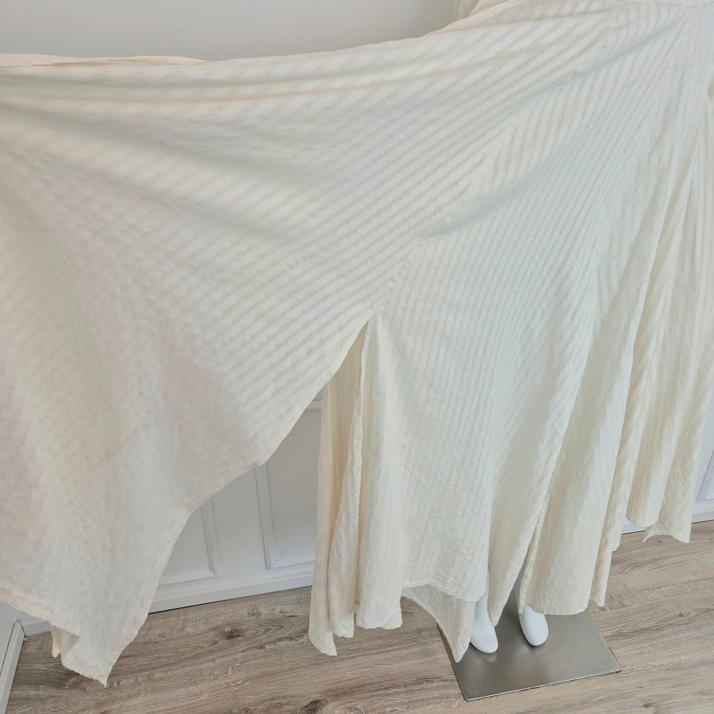 Romeo Gigli | Abito lungo cotone garzato bianco