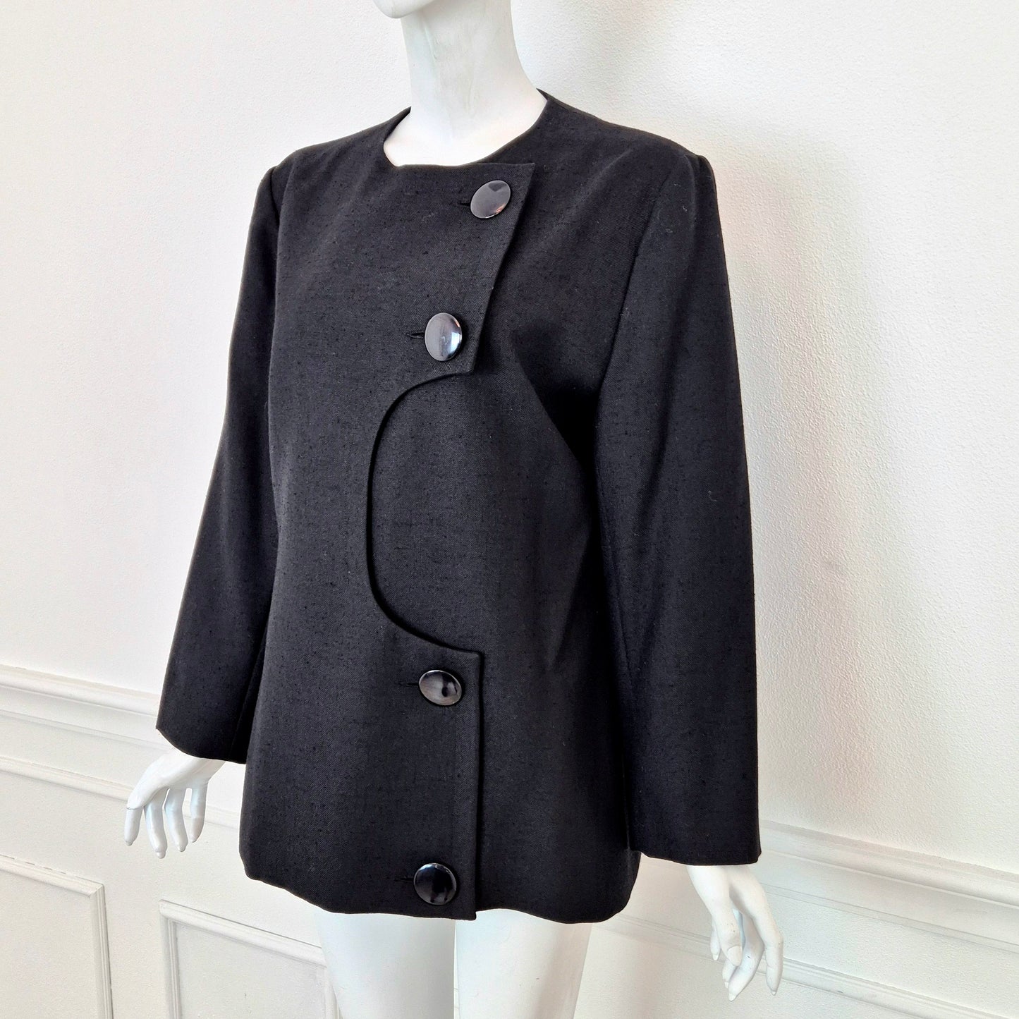 Pierre Cardin | Giacca space age nera