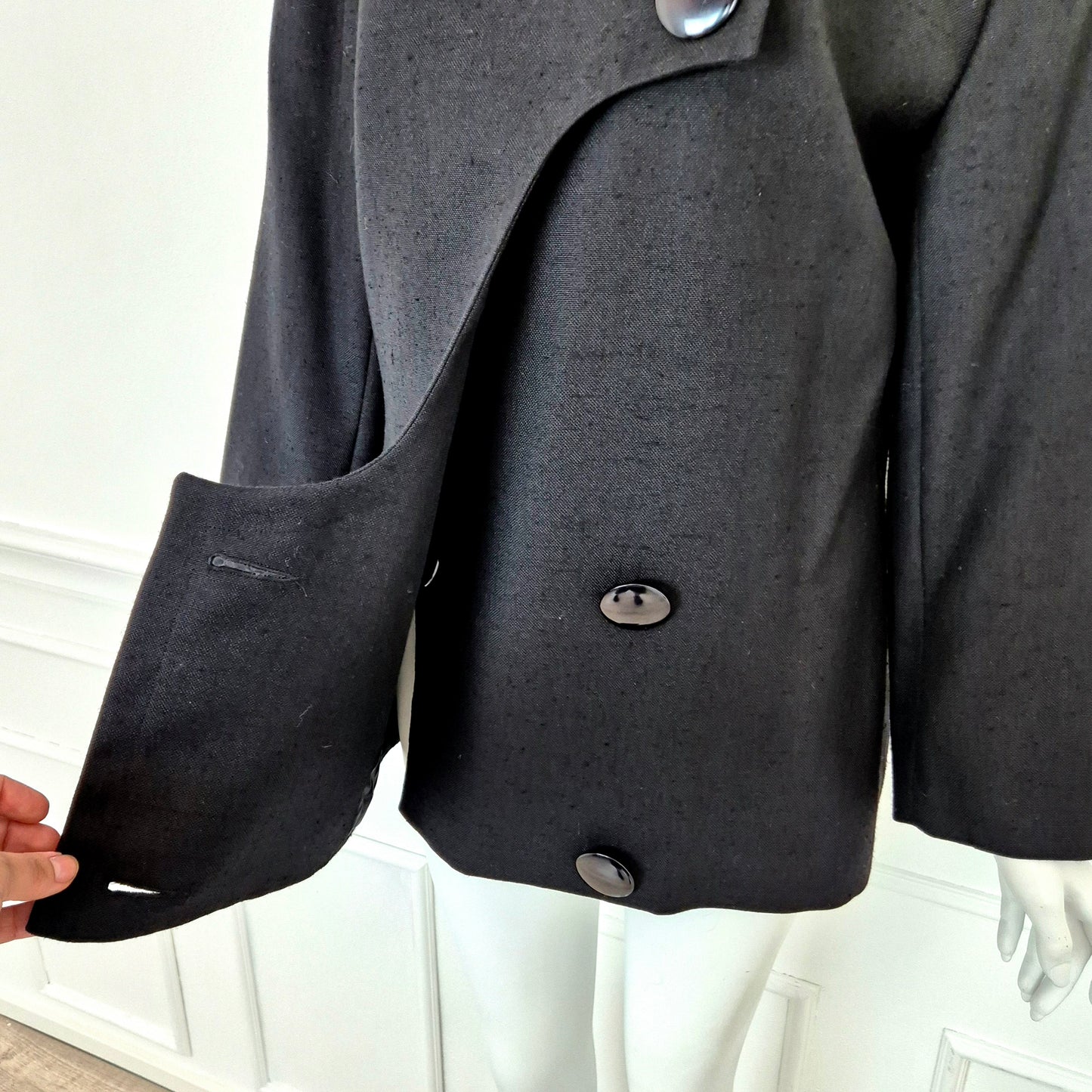 Pierre Cardin | Giacca space age nera