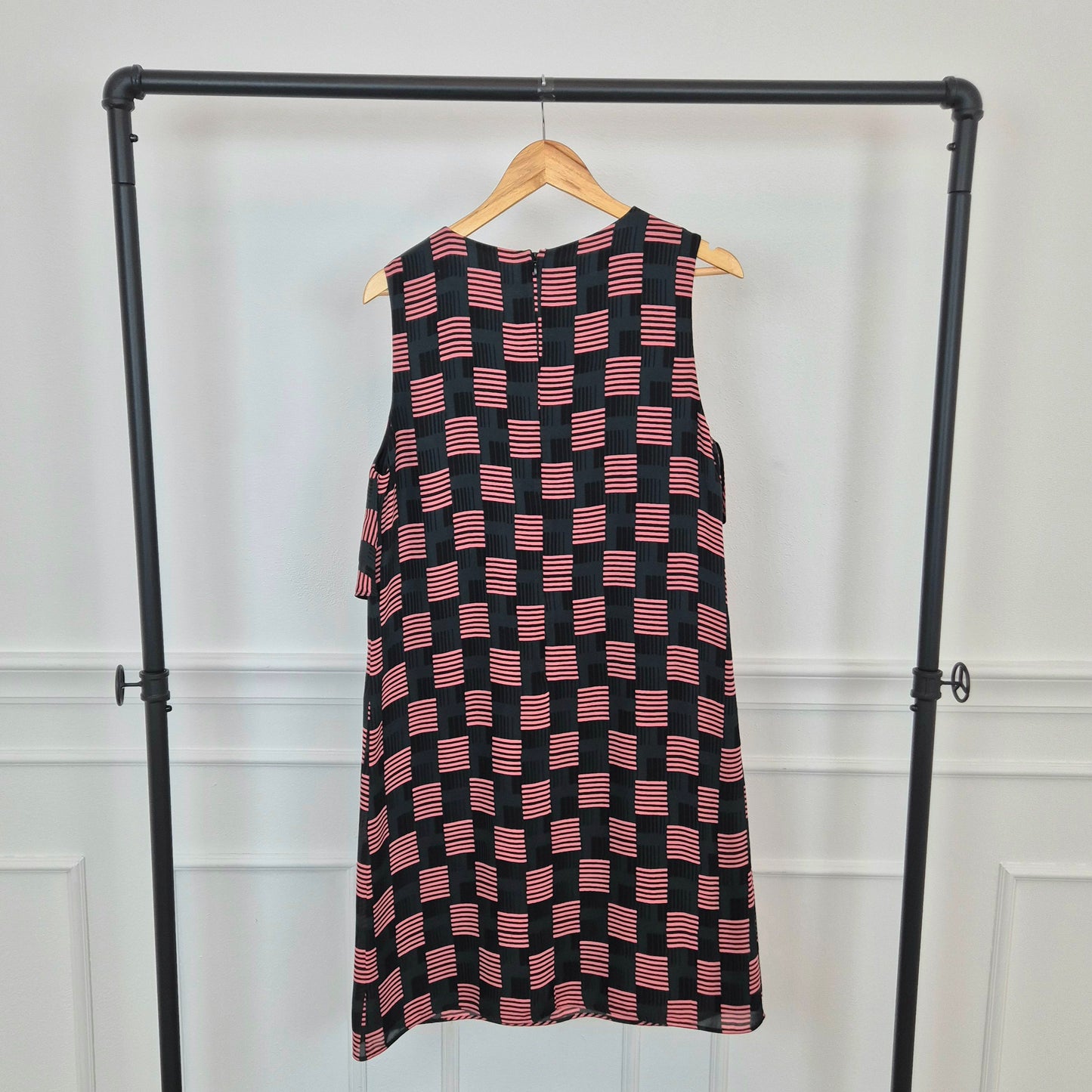Marni | Abito in pura seta verde scuro - rosa